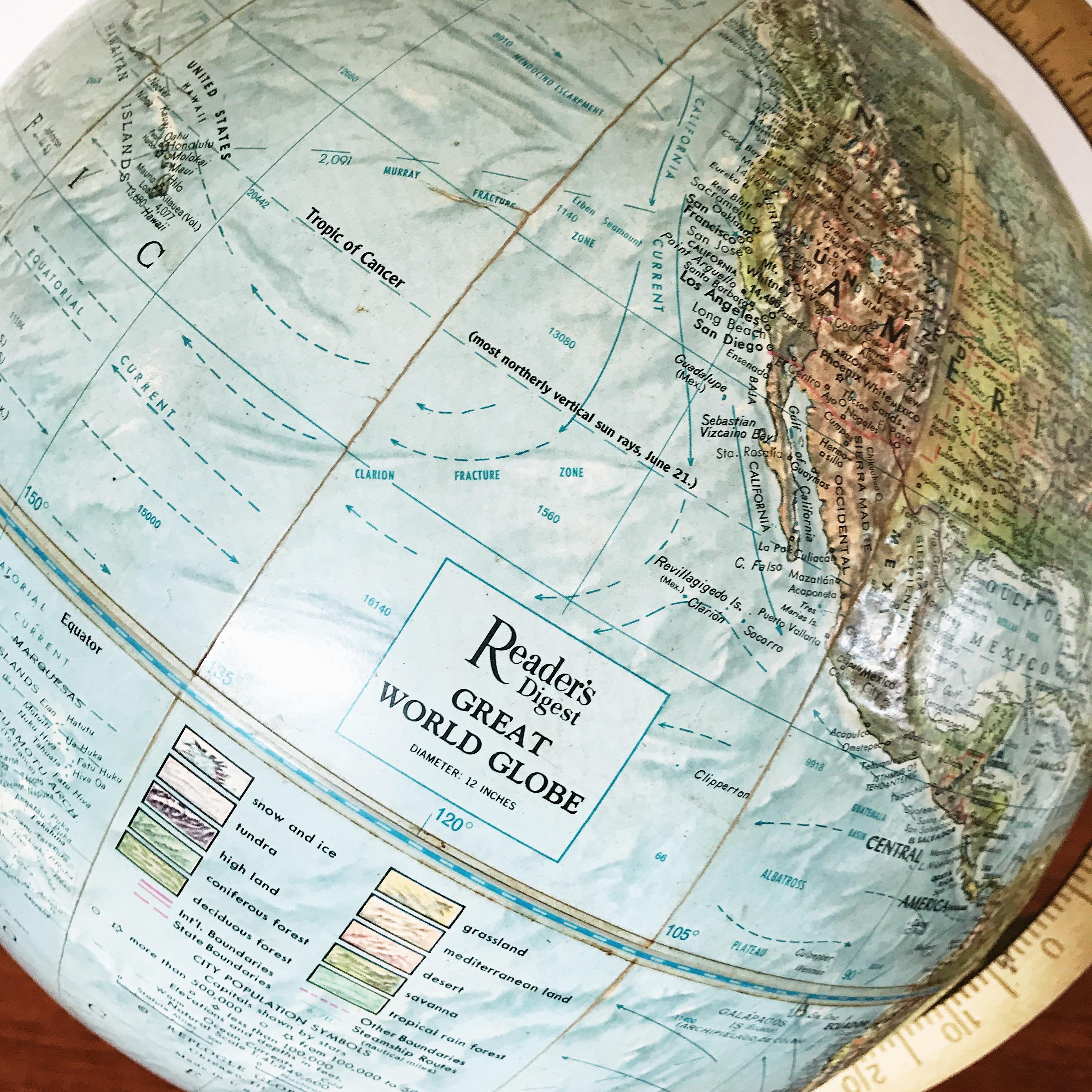 readers digest great world globe