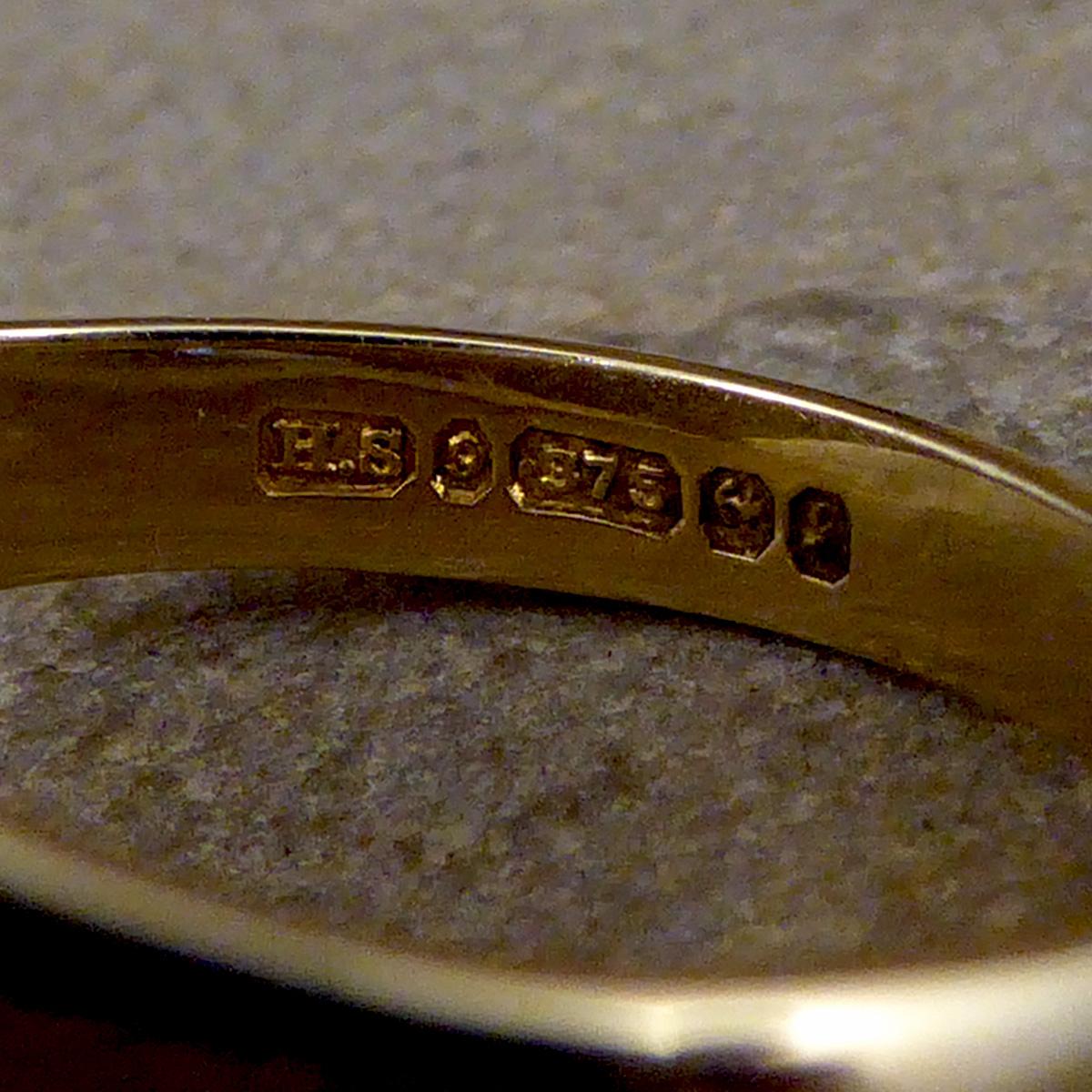 Rechteckiger, gerahmter Siegelring aus 9 Karat Gelbgold aus der Mitte des 20. 3