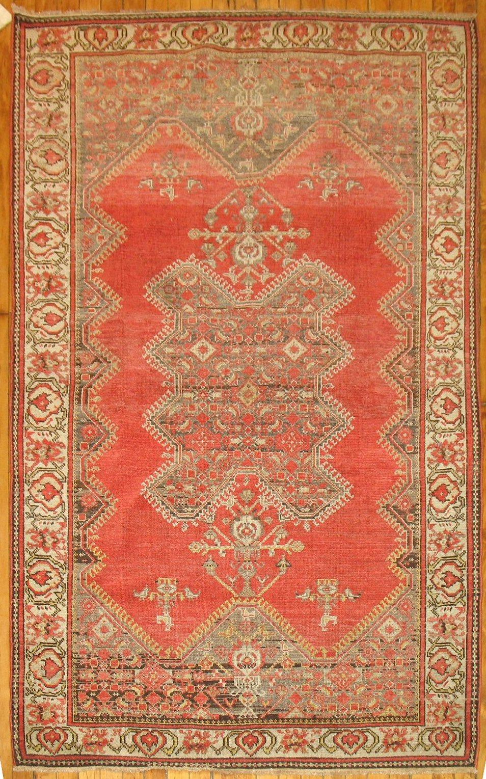 Hand-Knotted Mid-20th Century Red Brown Handmade Traditional Persian Malayer Rug For Sale