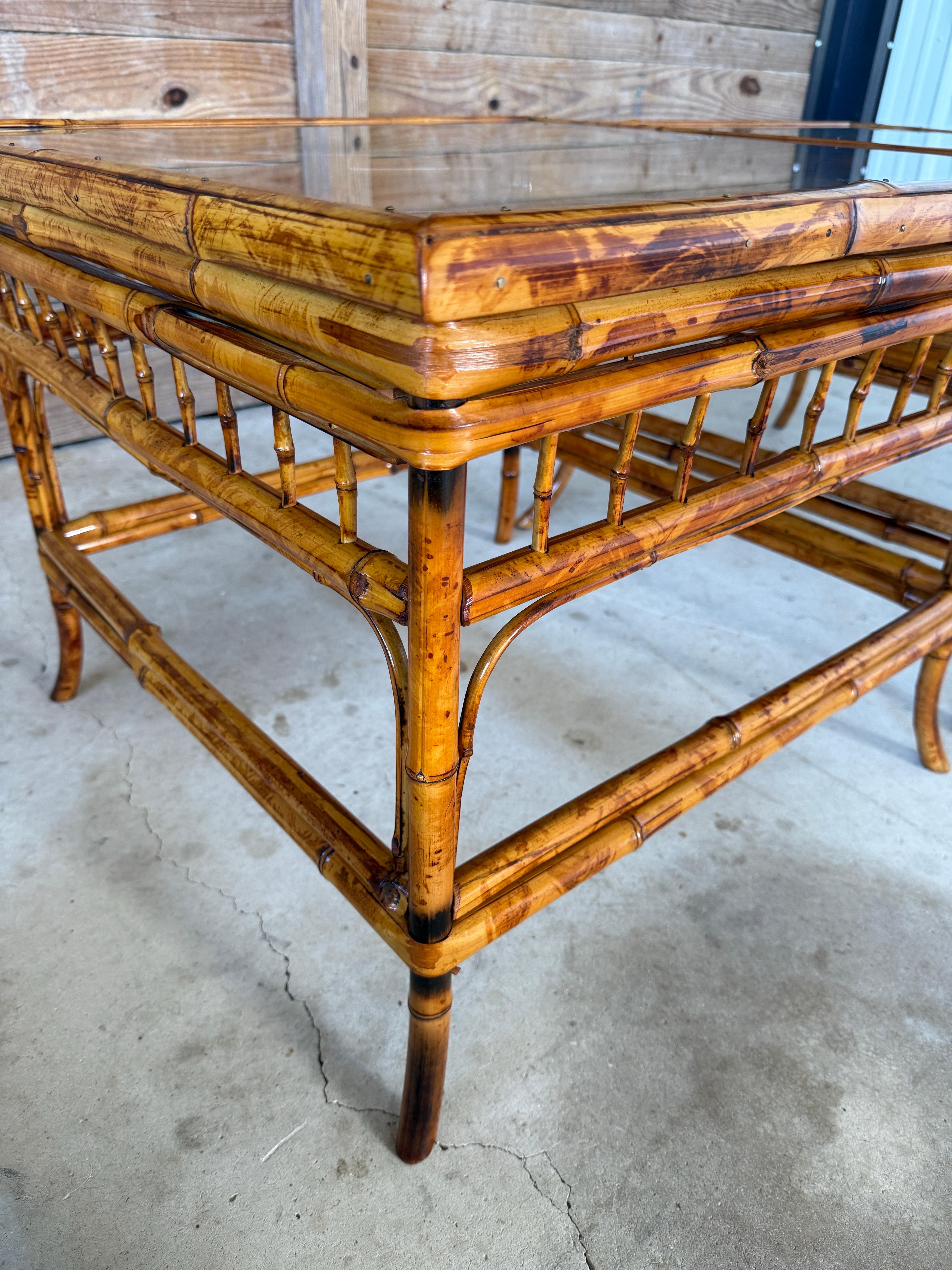 Mid-20th Century Refinished Brighton Pavilion Bamboo Side Tables – Pair For Sale 5
