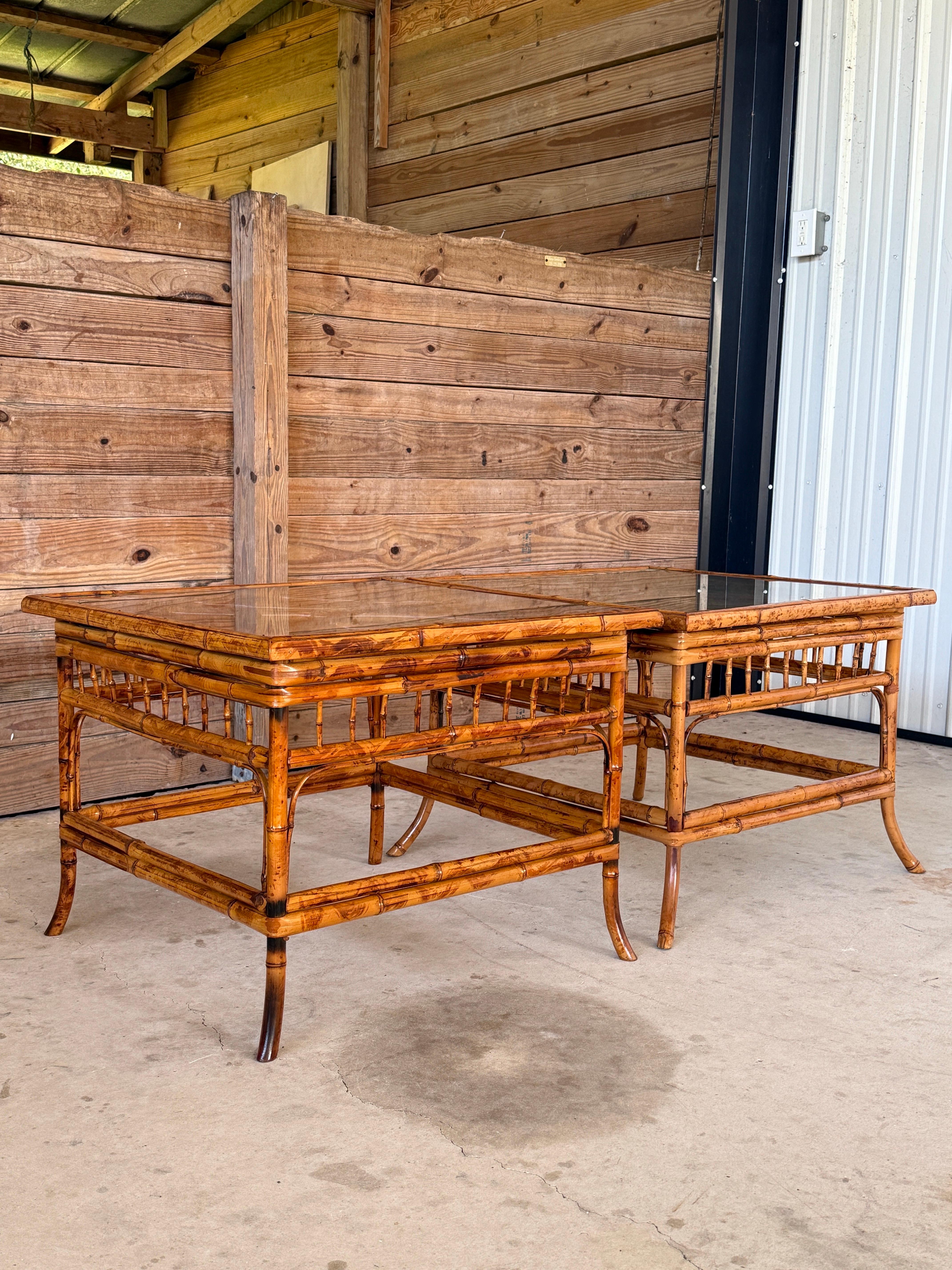 Mid-20th Century Refinished Brighton Pavilion Bamboo Side Tables – Pair For Sale 10