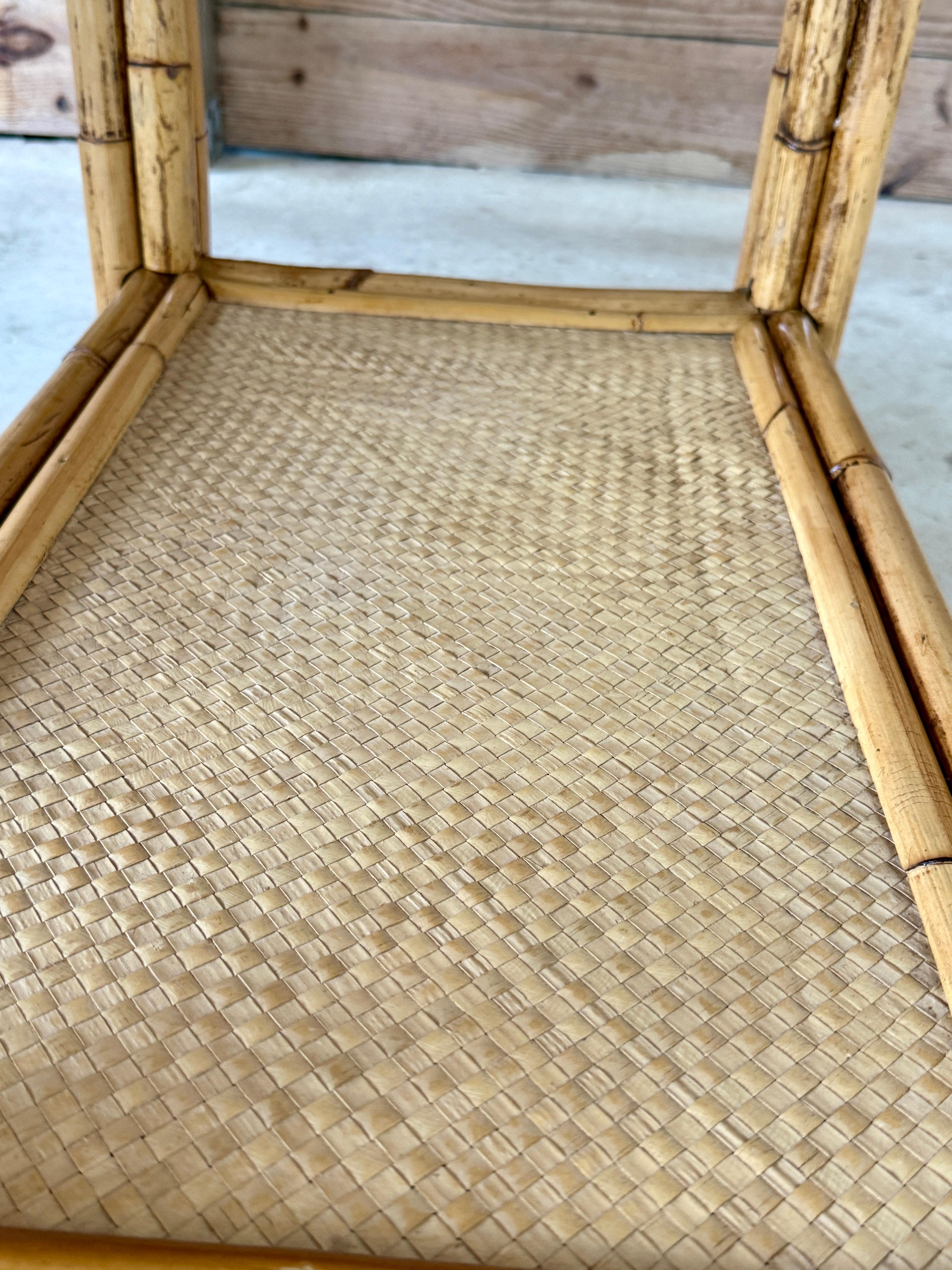 Unknown Mid-20th Century Refinished Coastal British Colonial Rattan Writing Desk For Sale