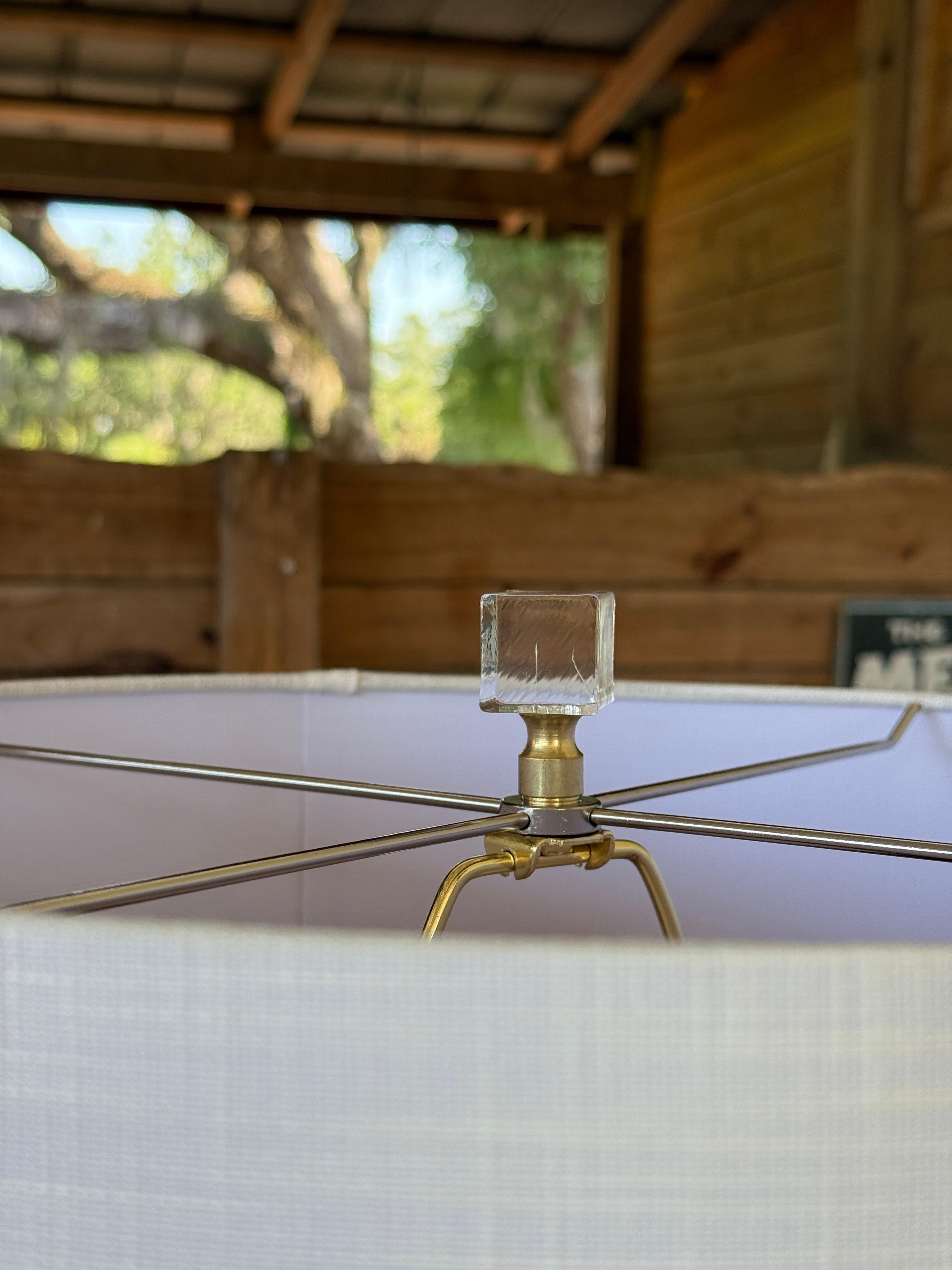 Lampe de table moderne en rotin avec bobine de gourde, milieu du 20e siècle, finition organique, avec br en vente 6