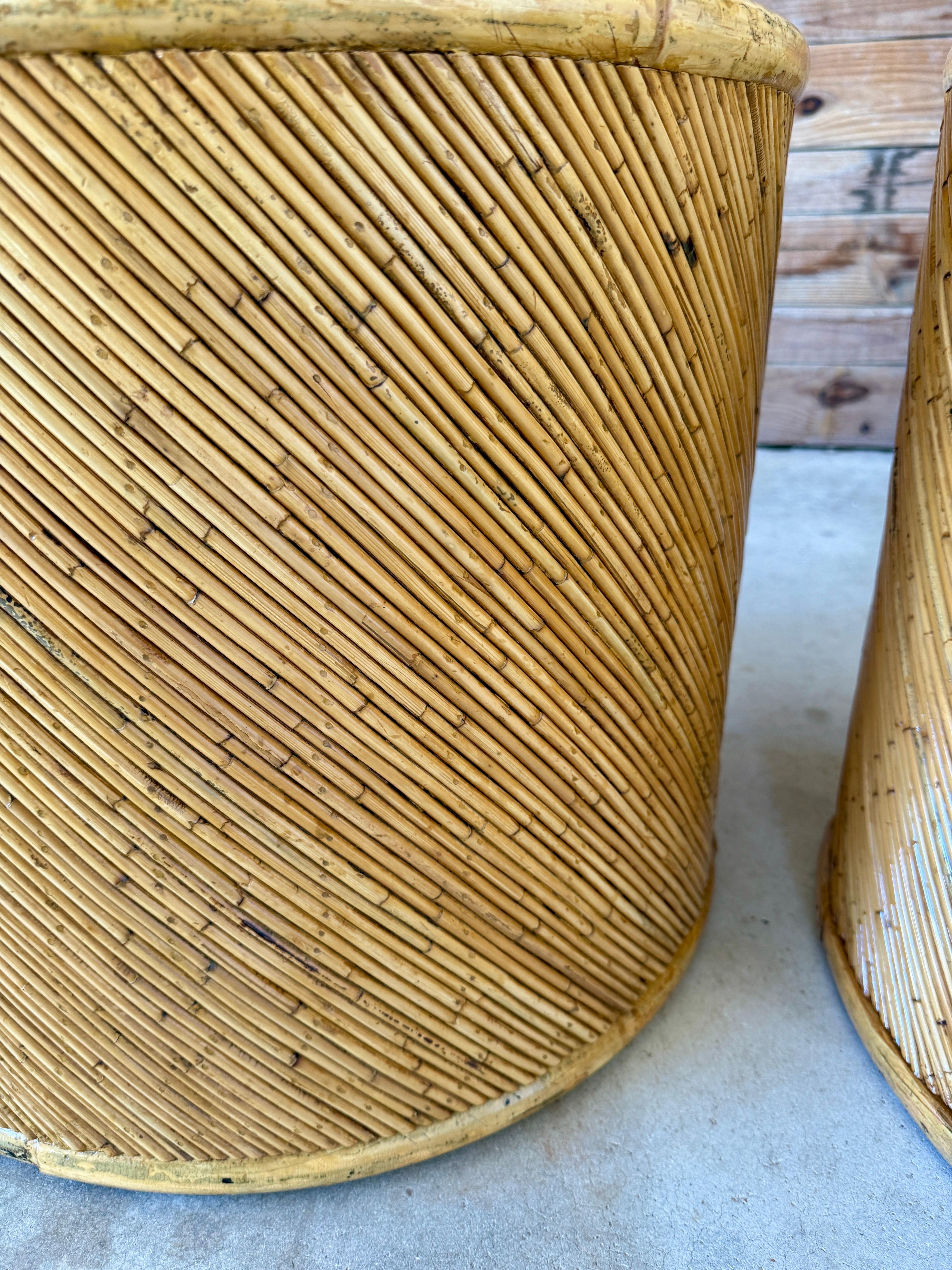 Rattan-Beistelltische aus der Mitte des 20. Jahrhunderts von Maitland-Smith im Angebot 5