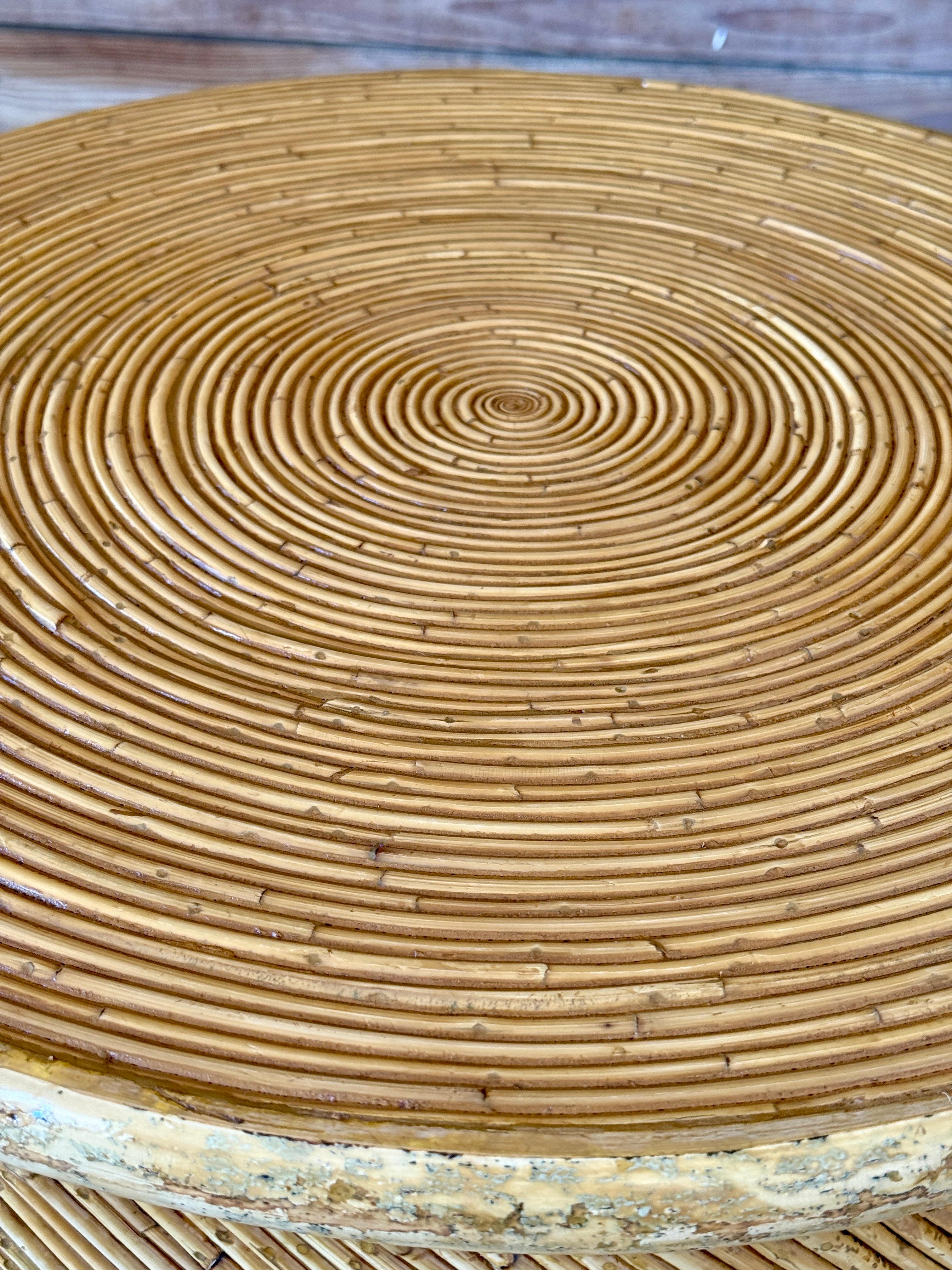 Rattan-Beistelltische aus der Mitte des 20. Jahrhunderts von Maitland-Smith im Angebot 3