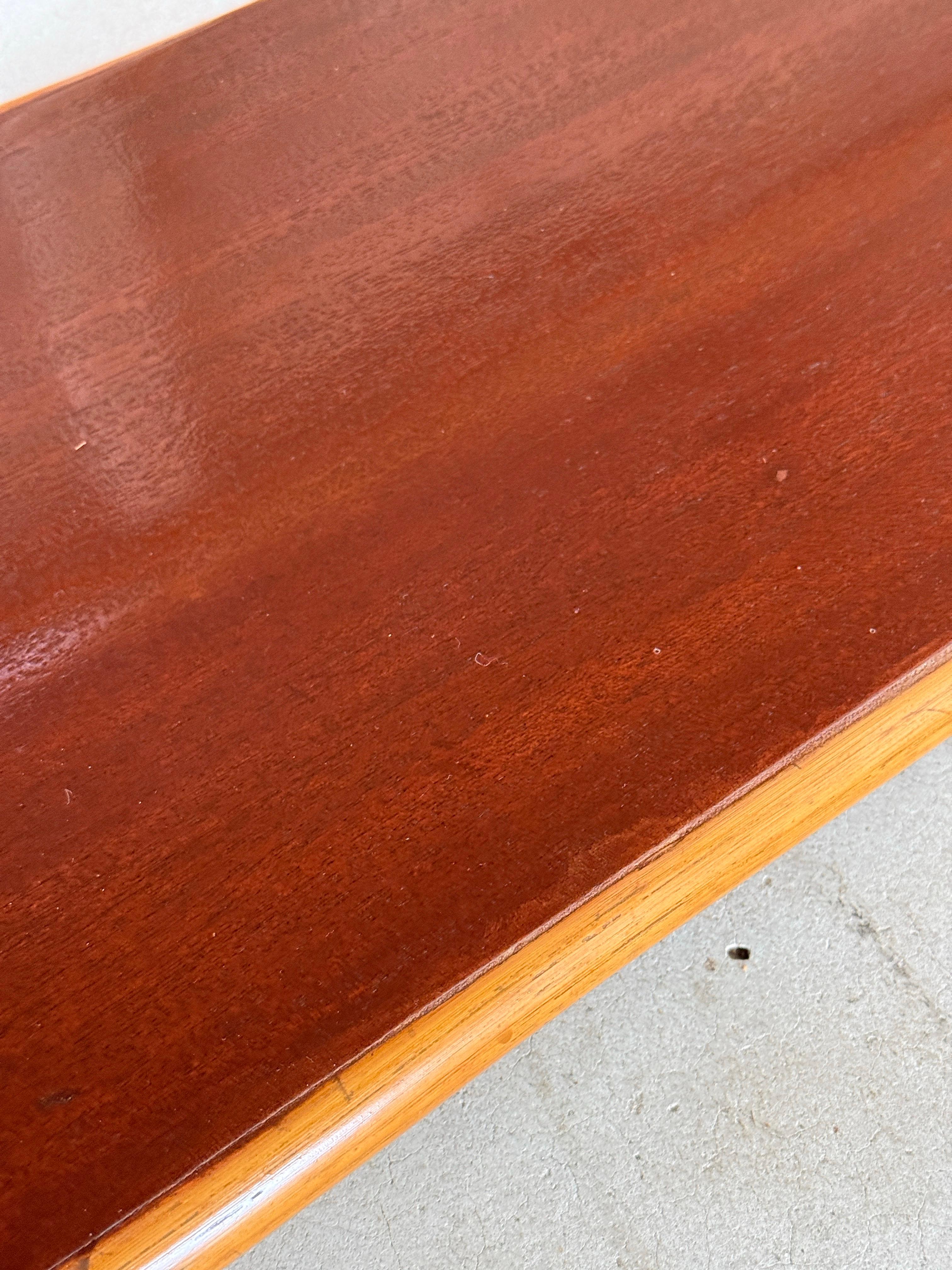 Hand-Crafted Mid-20th Century Refinished Rattan Bookcase by Ritts Tropitan For Sale