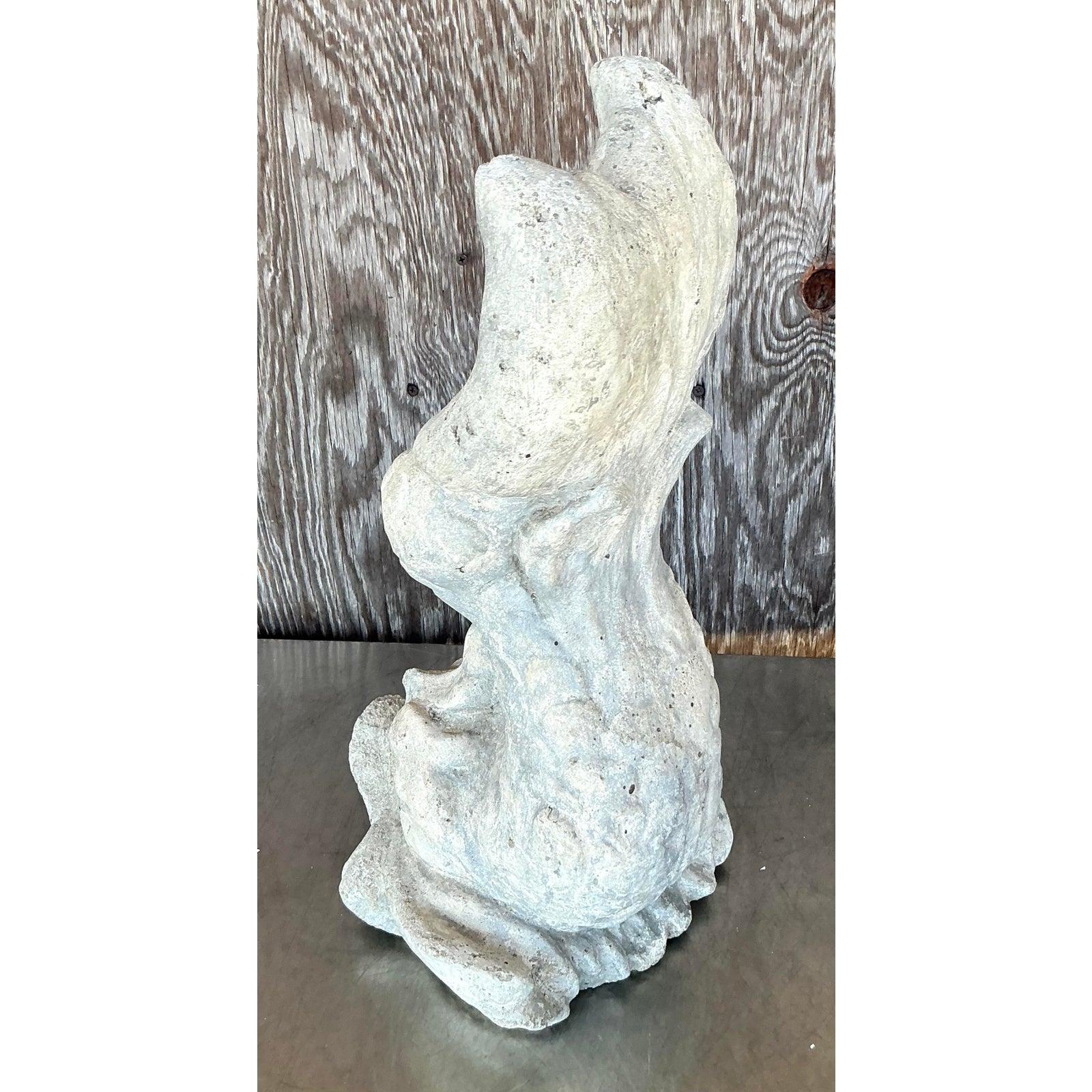 Mid 20th Century Regency Cast Concrete Koi Fountain For Sale 4