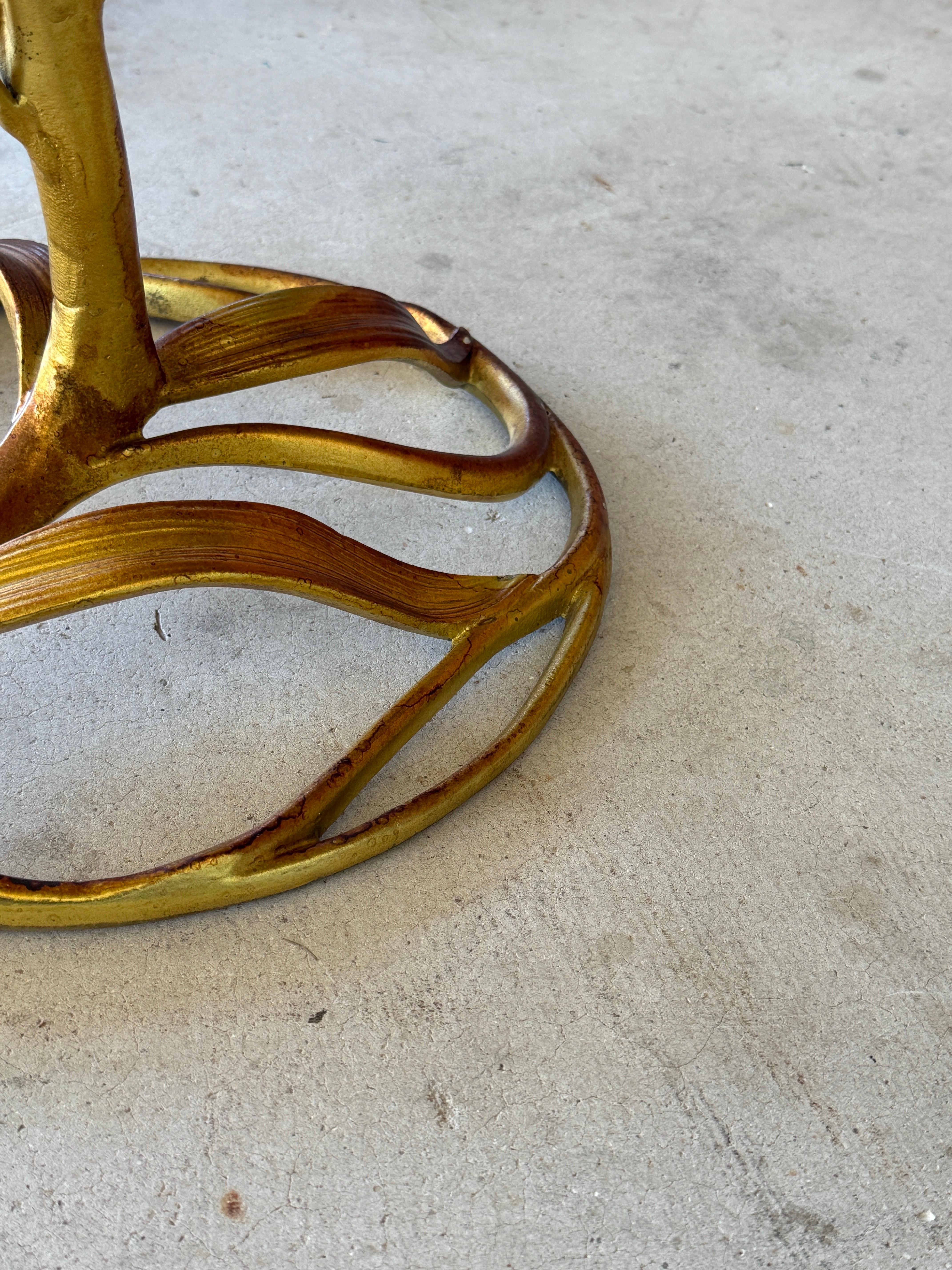 Mid-20th Century Regency Gilt Lily Flower Side Tables by Arthur Court – Pair For Sale 6