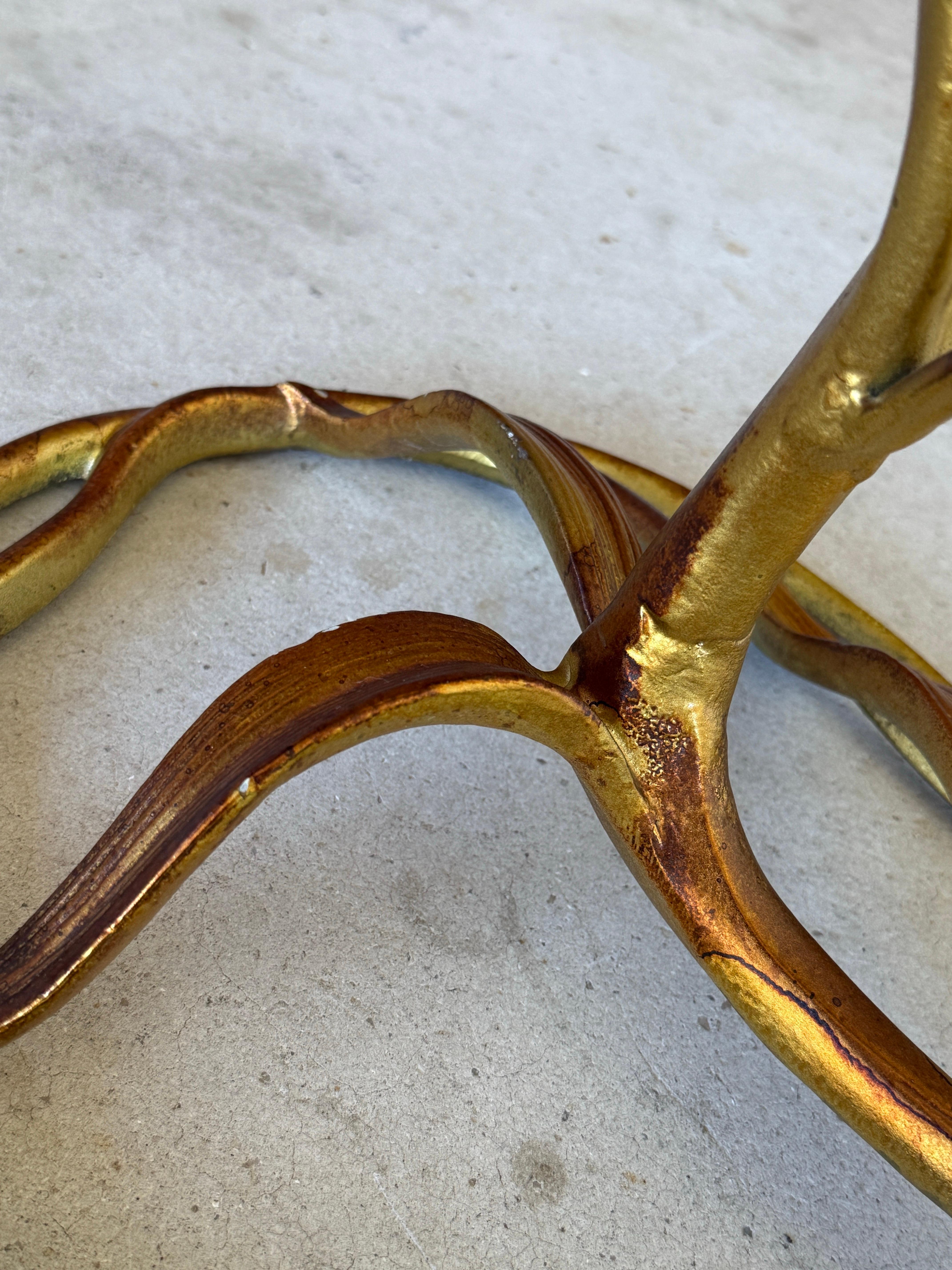 Mid-20th Century Regency Gilt Lily Flower Side Tables by Arthur Court – Pair For Sale 2