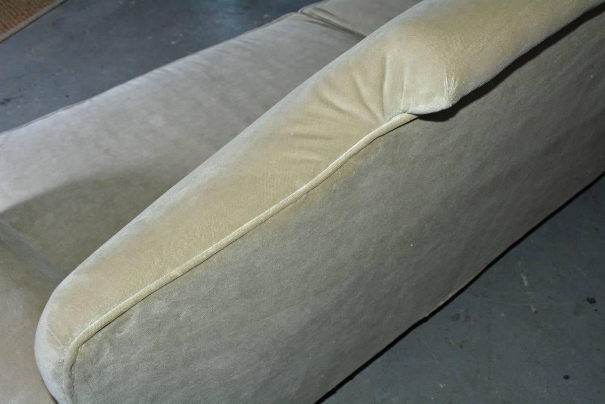 Mid-20th Century Regency Style Velvet Sofa For Sale 2