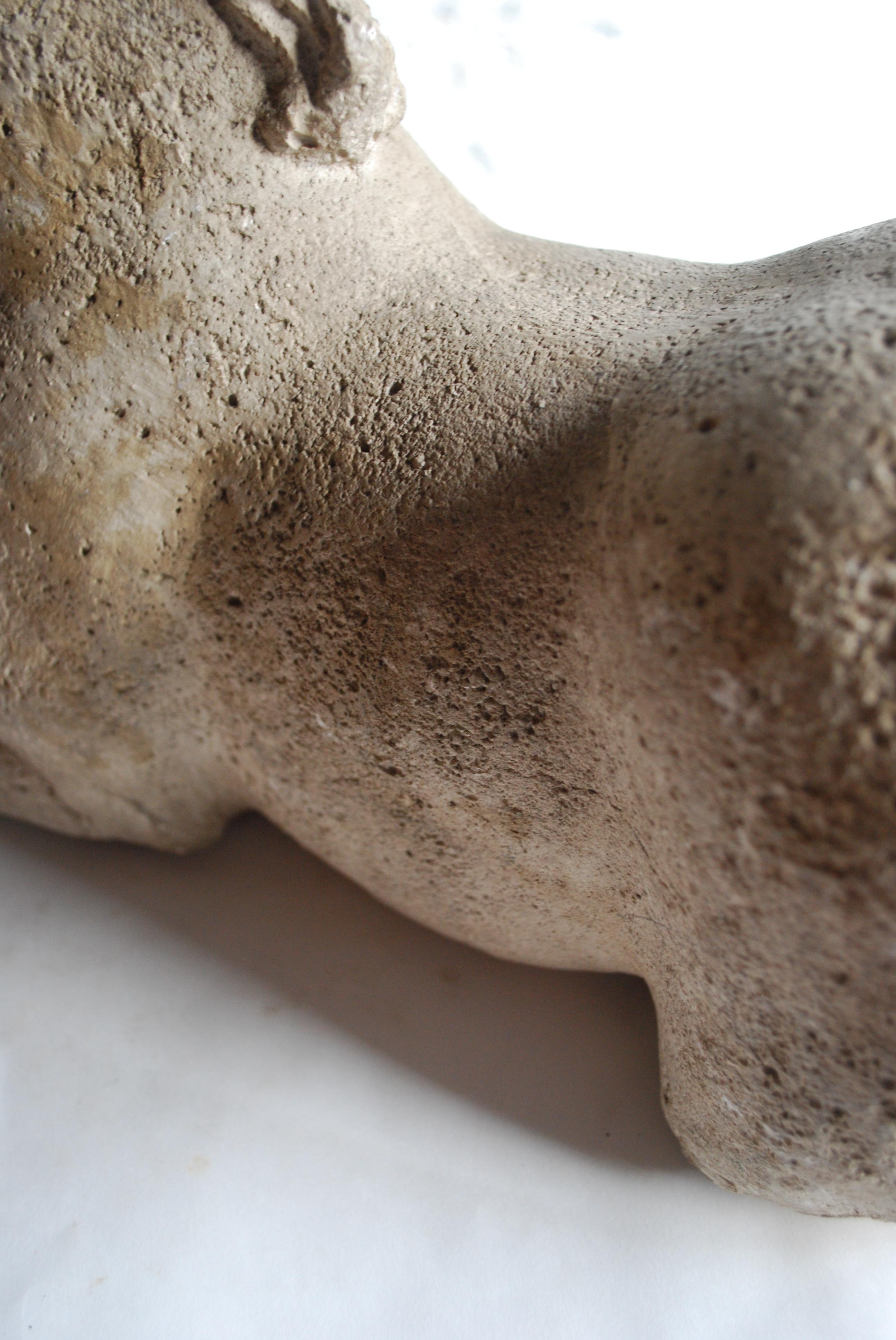 Mid-20th Century Repro of 17th Century Resting Horse in Plaster over Iron 3