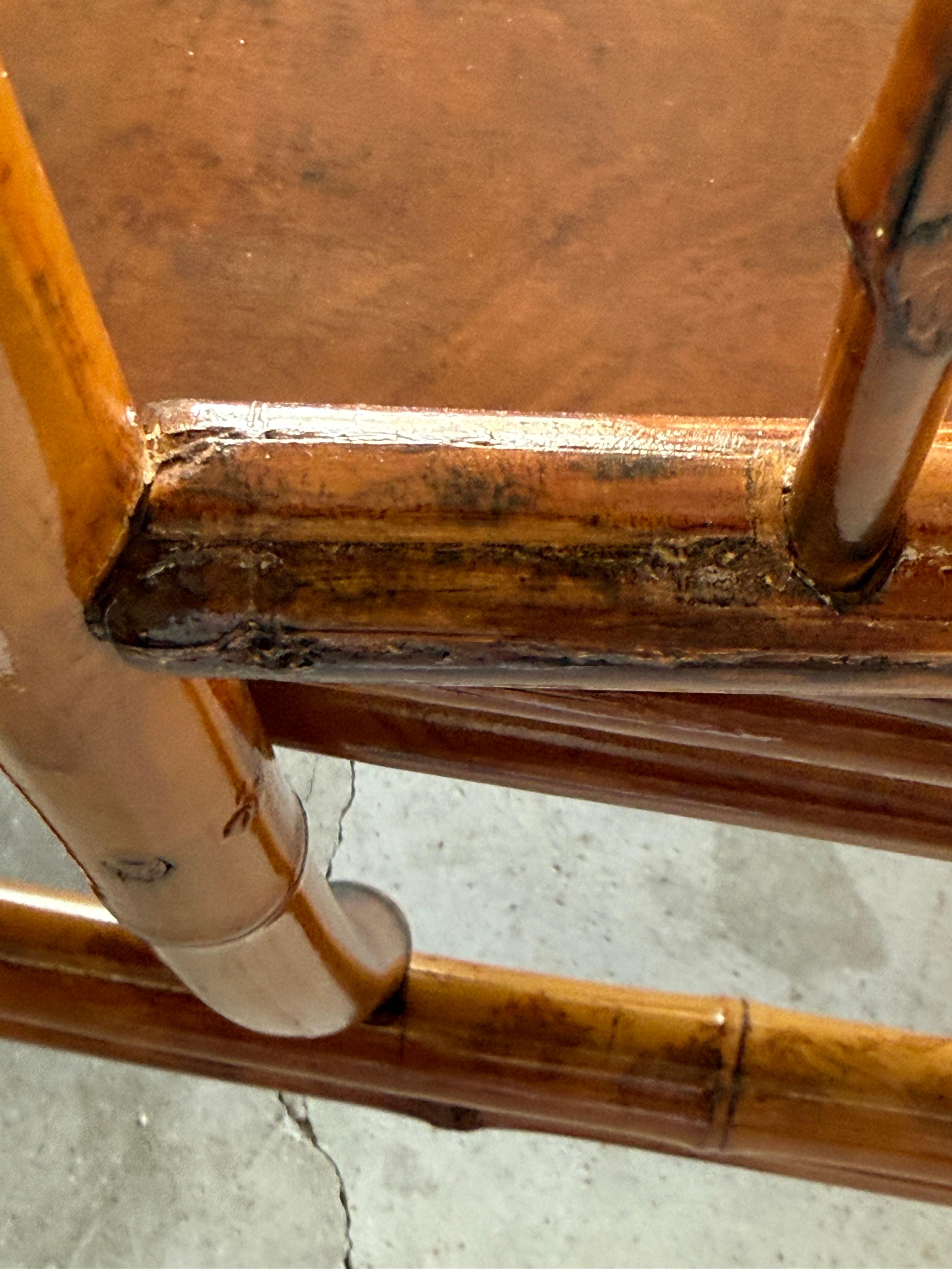 Bambou Chaise en bambou écossais restaurée du milieu du 20e siècle, dans le style de Brighto en vente