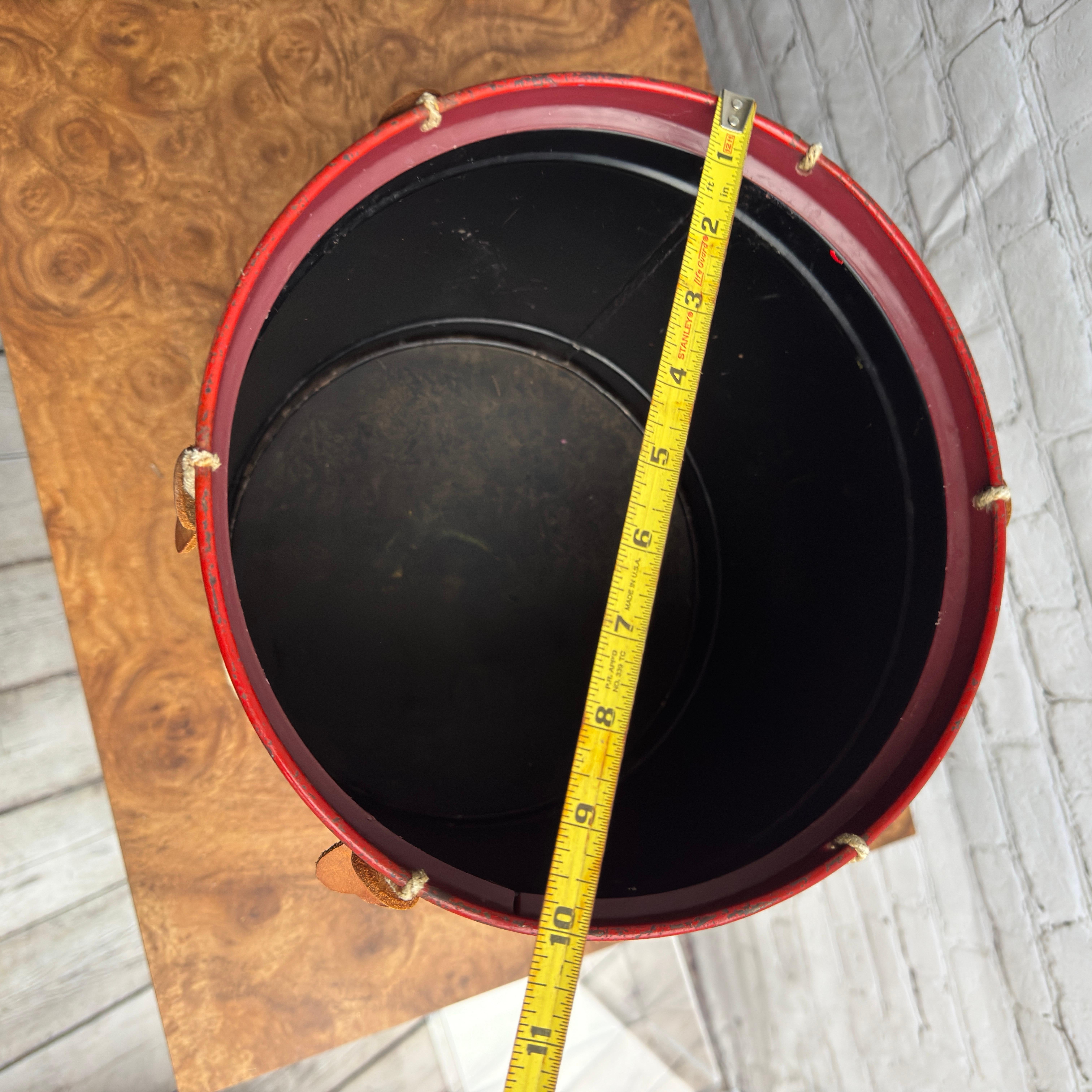 Mid 20th Century Revolutionary War Style Marching Drum Wastebasket For Sale 4