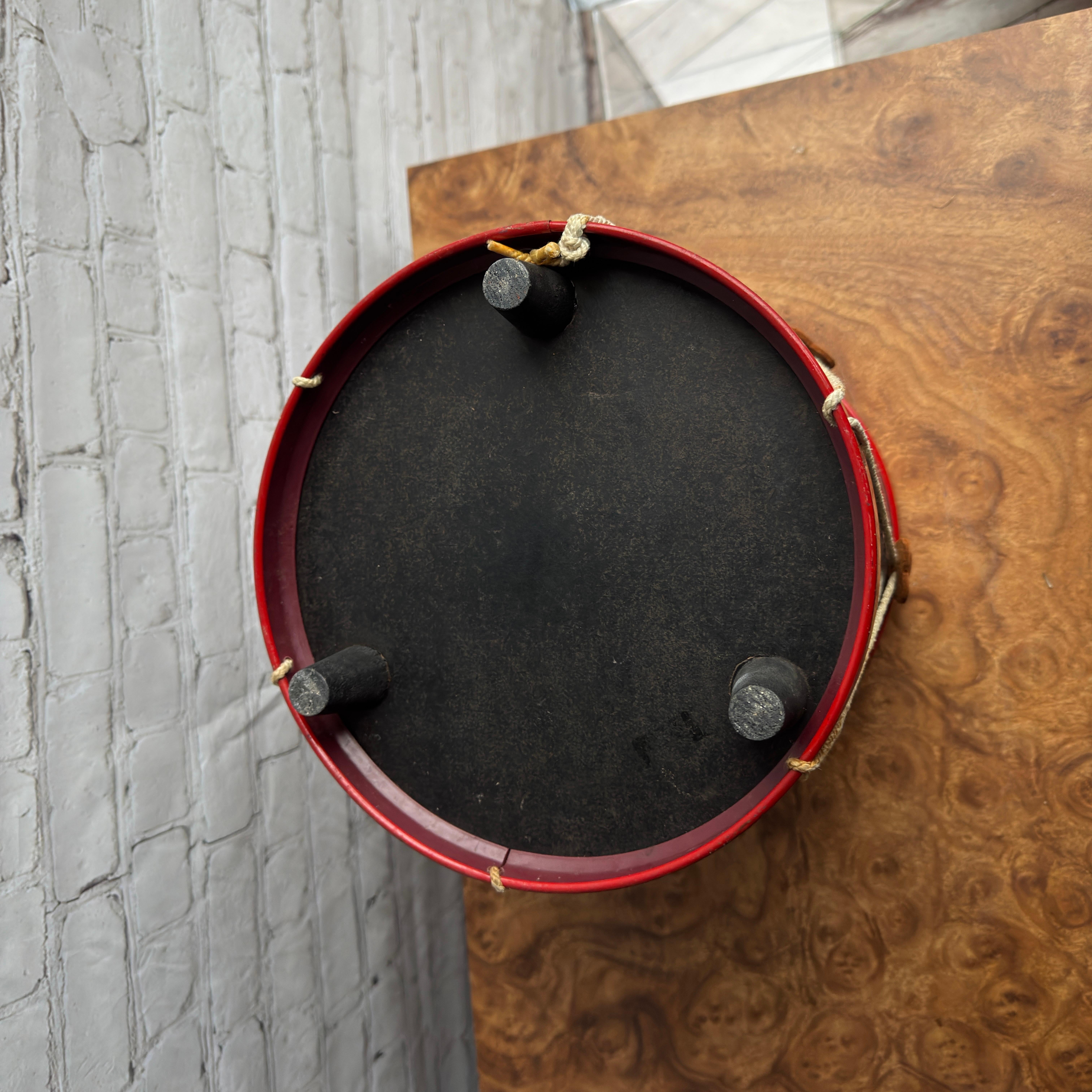 American Mid 20th Century Revolutionary War Style Marching Drum Wastebasket For Sale