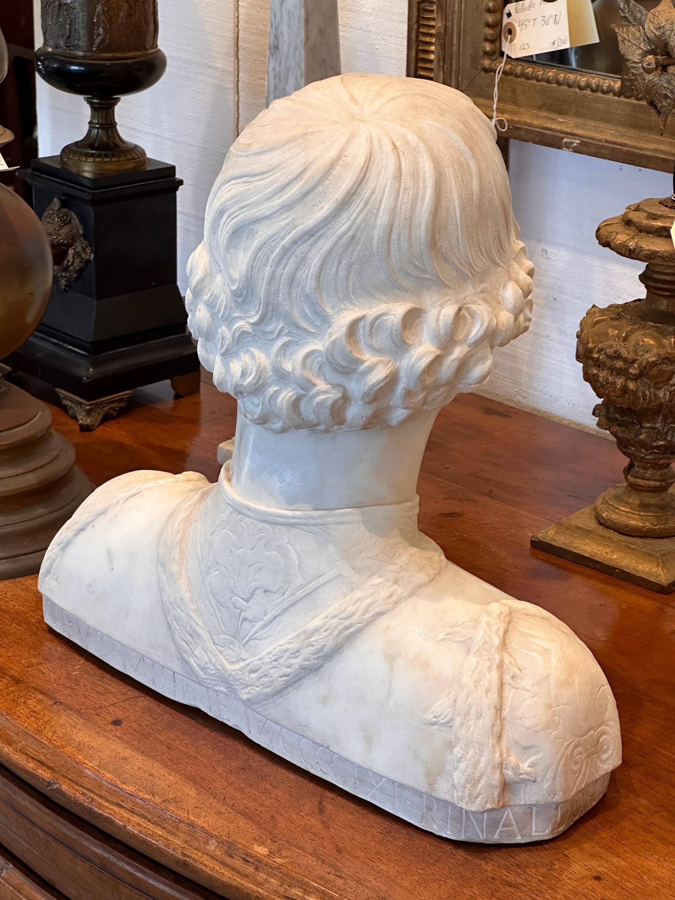Mid-20th Century Mid 20th Century Rinaldo Della Lung Marble Sculpture For Sale