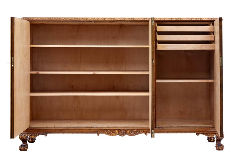 Mid20th Century Rococo Inspired Birch Sideboard at 1stDibs