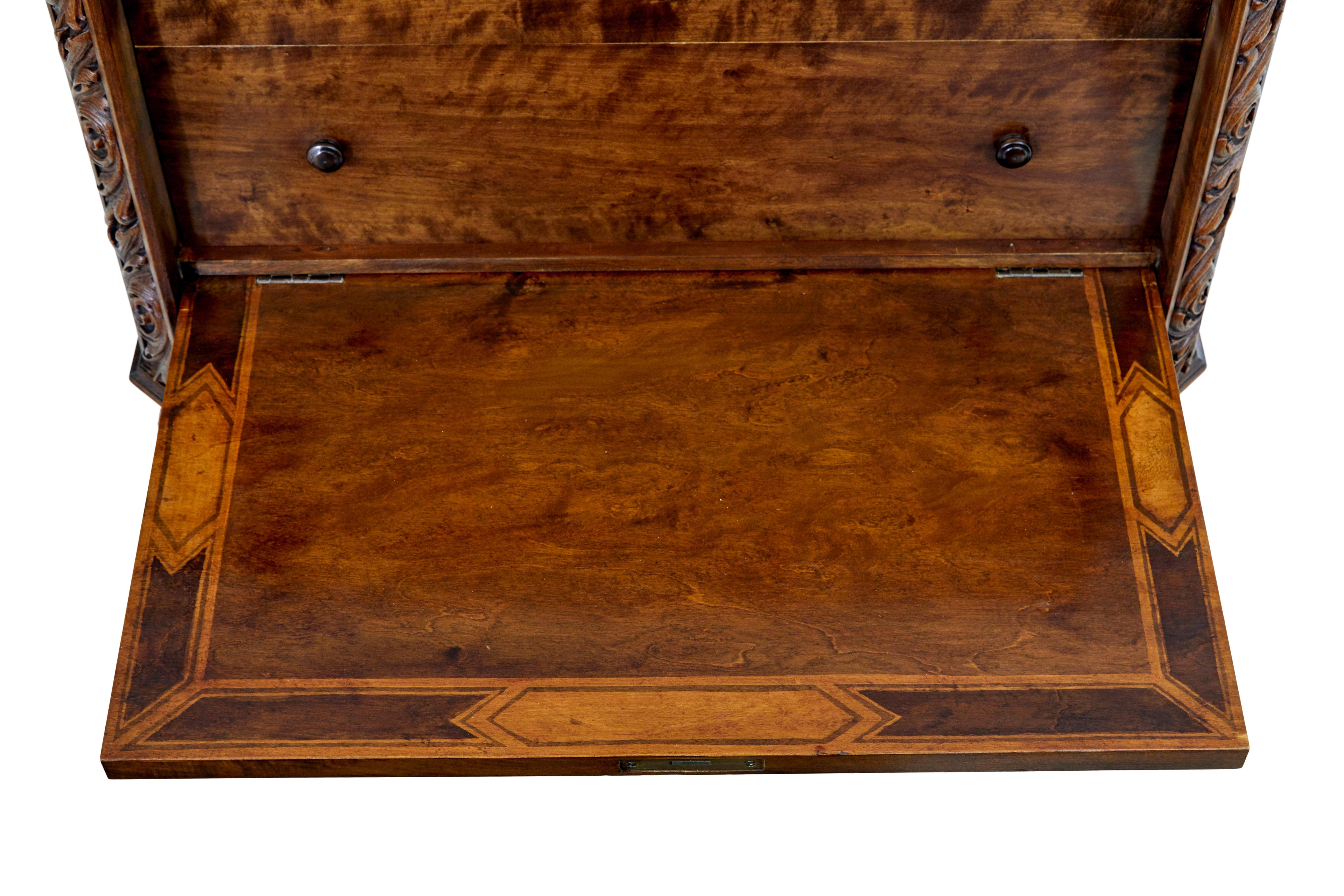 Mid 20th century rococo revival carved walnut chest of drawers For Sale 2