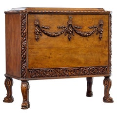 Retro Mid-20th Century Rococo Revival Carved Walnut Chest of Drawers