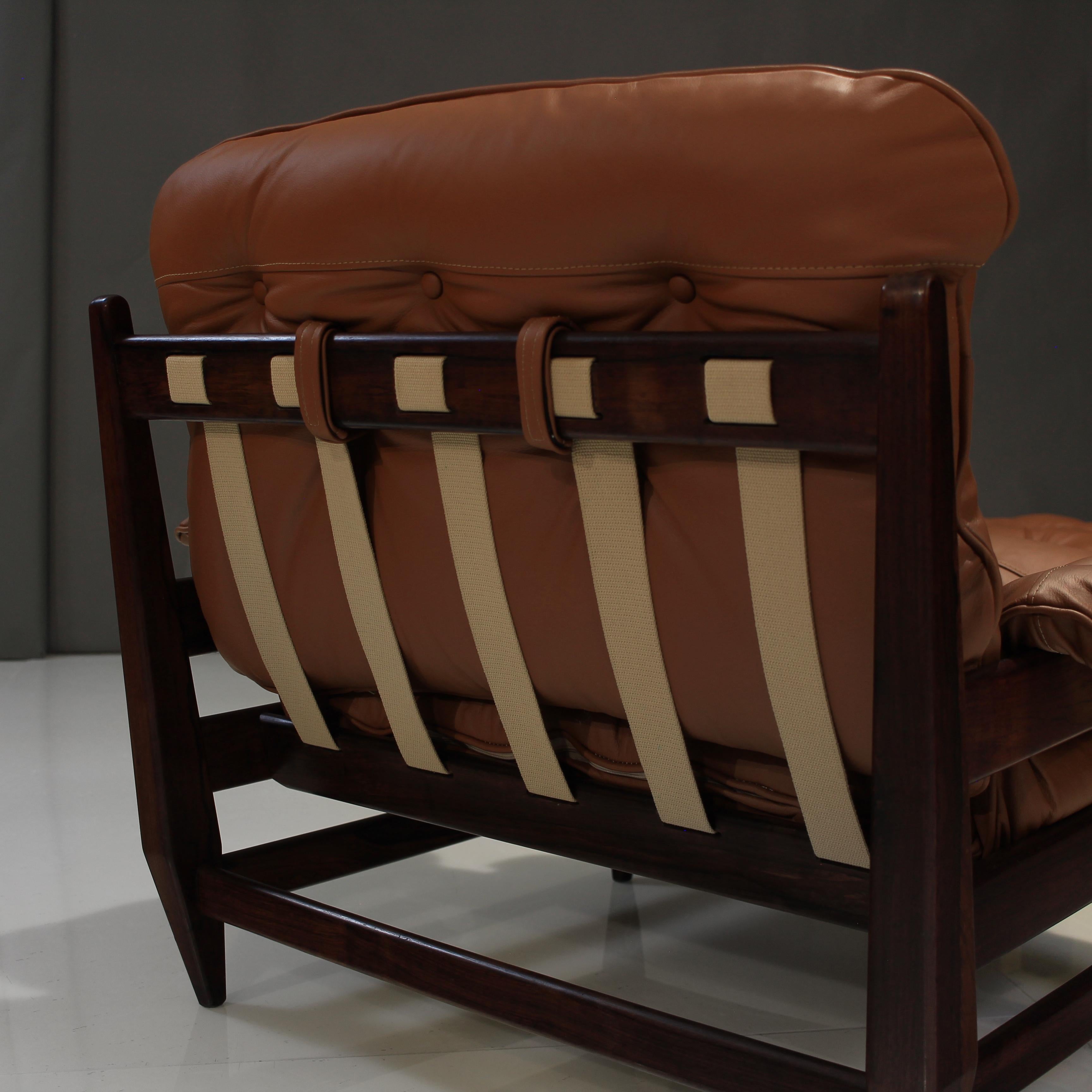 Mid-20th Century 'Rodeio' Chair and Ottoman by Jean Gillon 6
