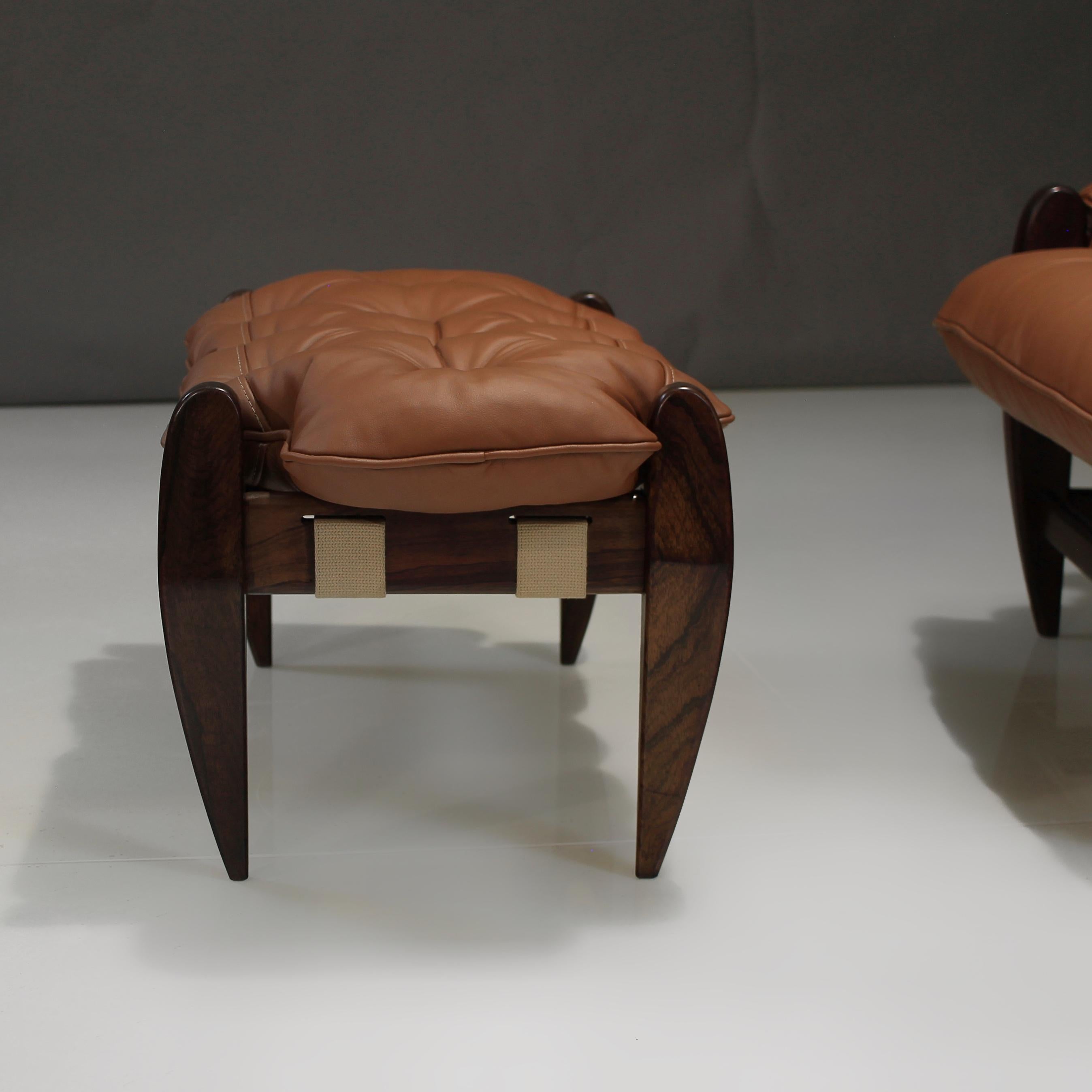Mid-20th Century 'Rodeio' Chair and Ottoman by Jean Gillon 4