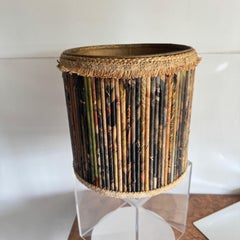 Mid 20th Century Rolled Magazine Wastebasket
