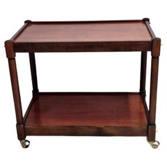 Mitte des 20. Jahrhunderts rumänische Kirsche Rolling Bar Cart