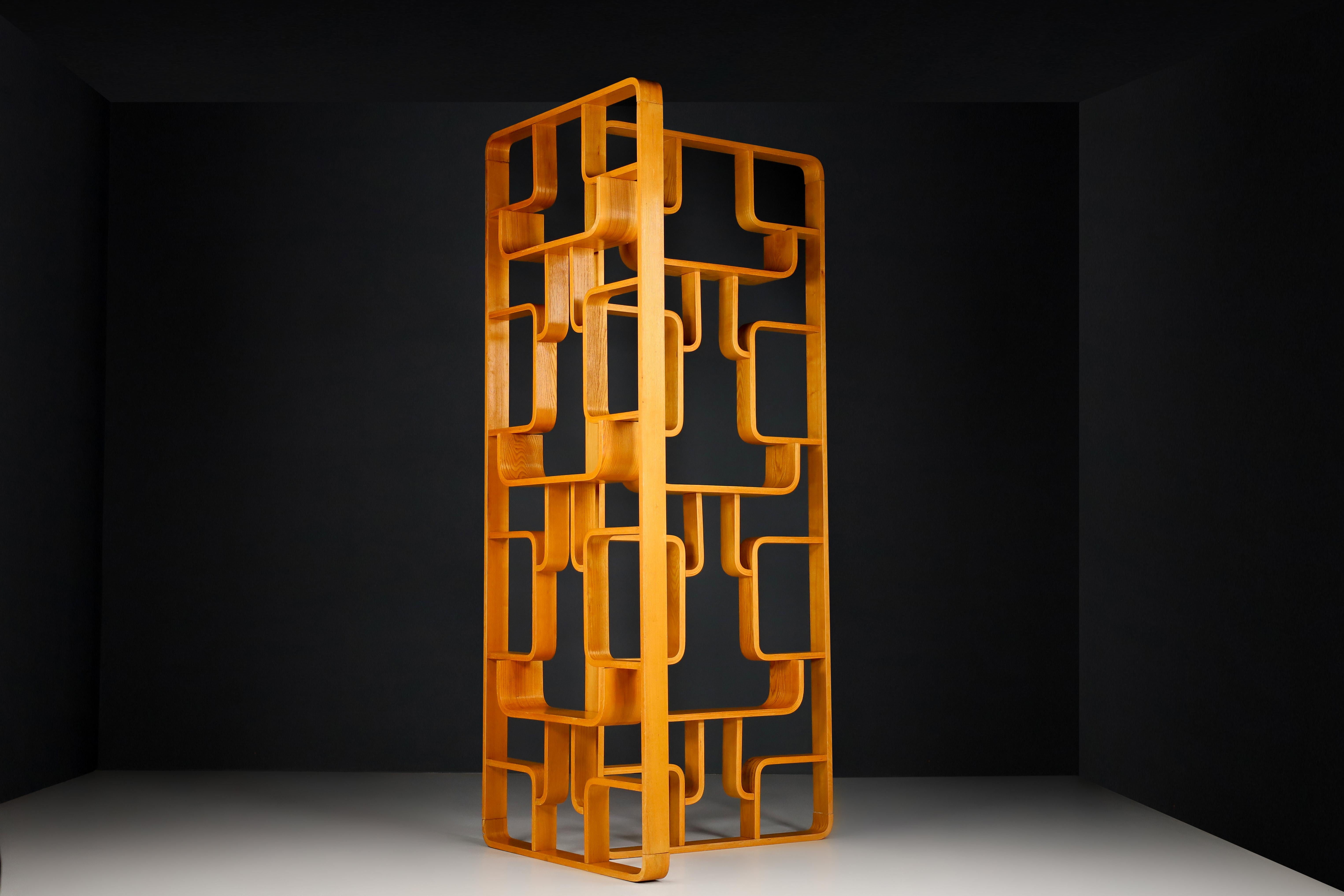 Bentwood Mid-20th Century Room Dividers in Blond Bent-Wood by Ludvik Volak, Praque 1960s 