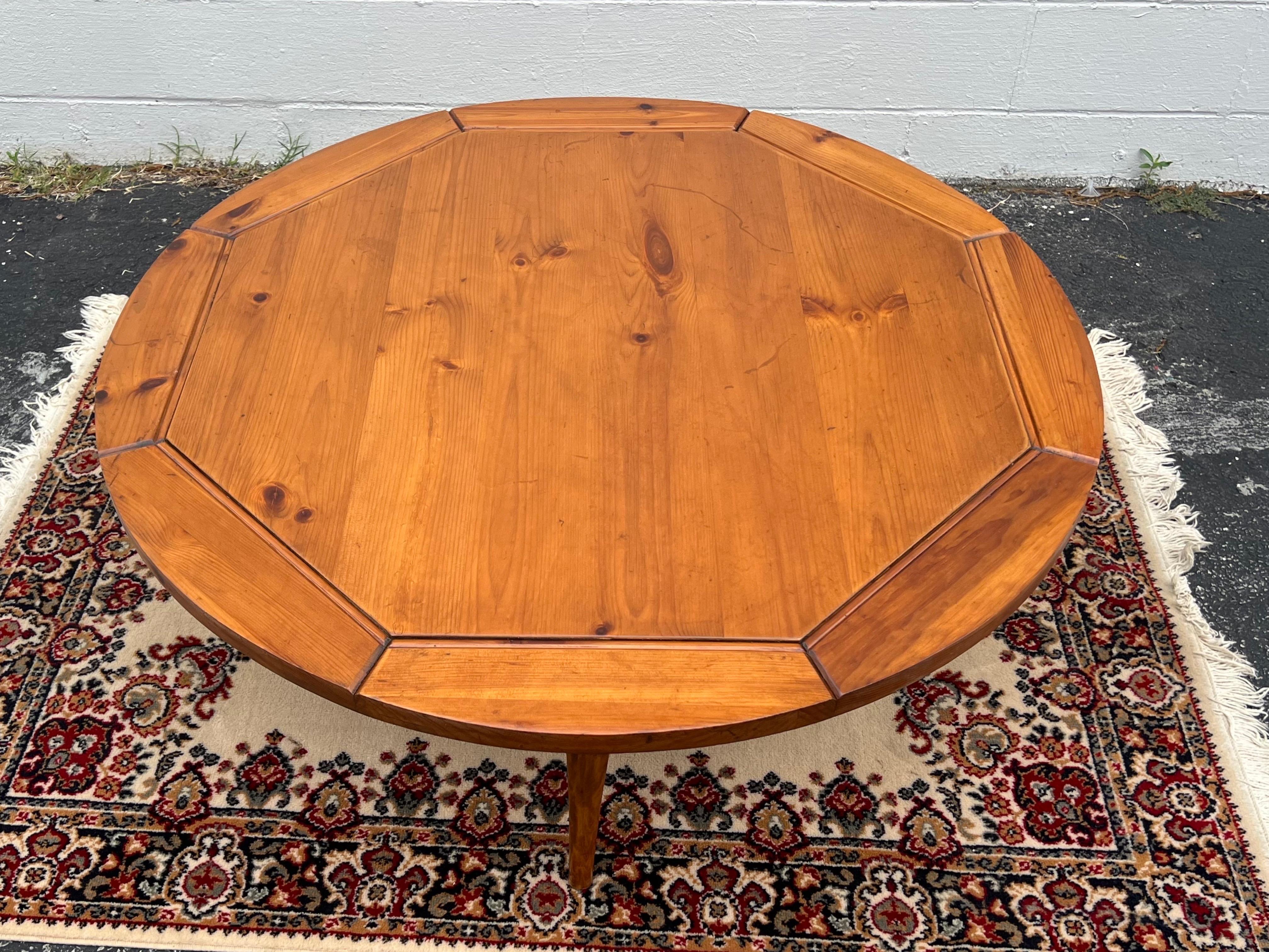vintage mid century round coffee table