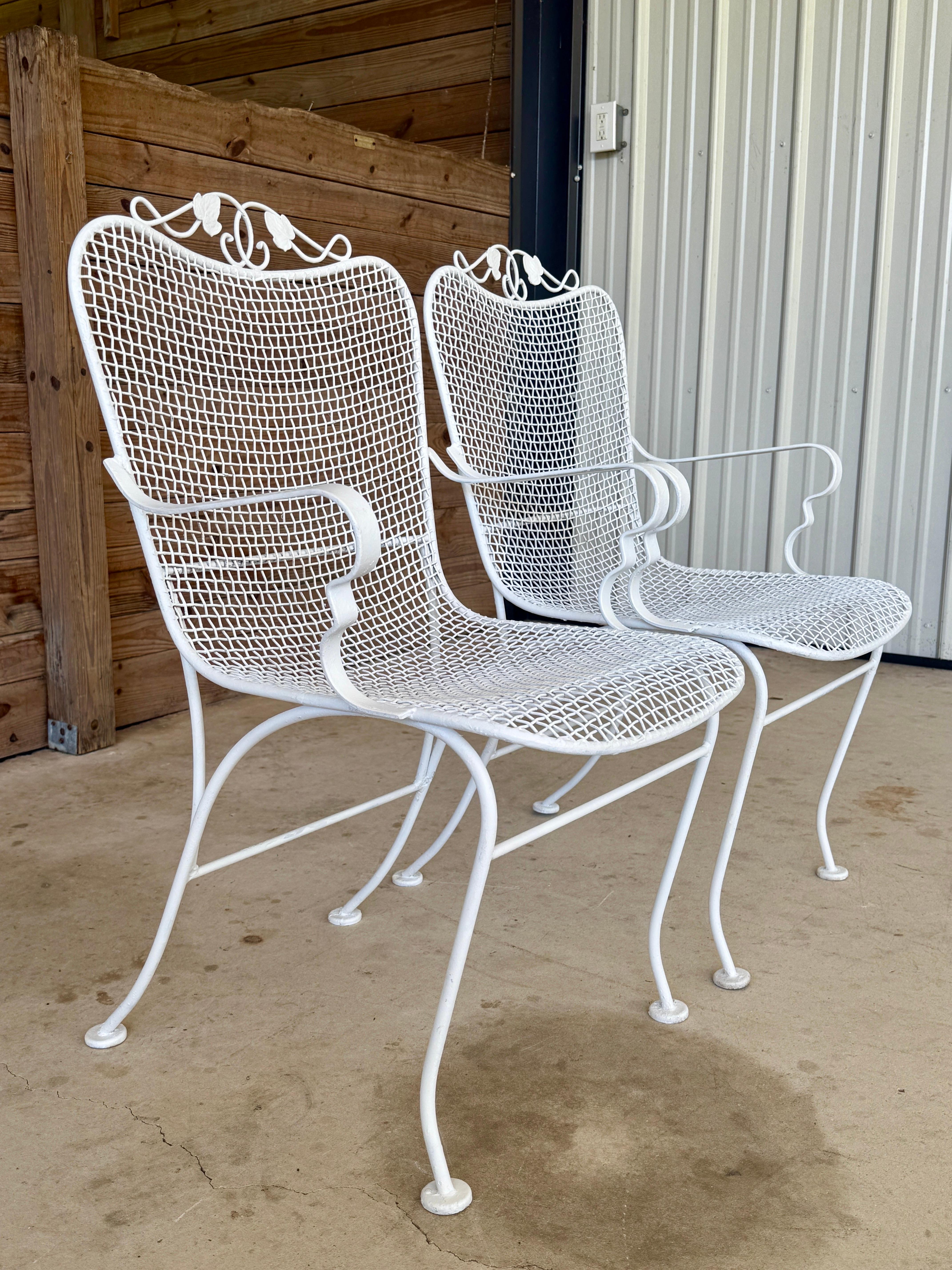 Fauteuils de jardin en fer forgé Russell Whiting du milieu du 20e siècle - Paire en vente 6
