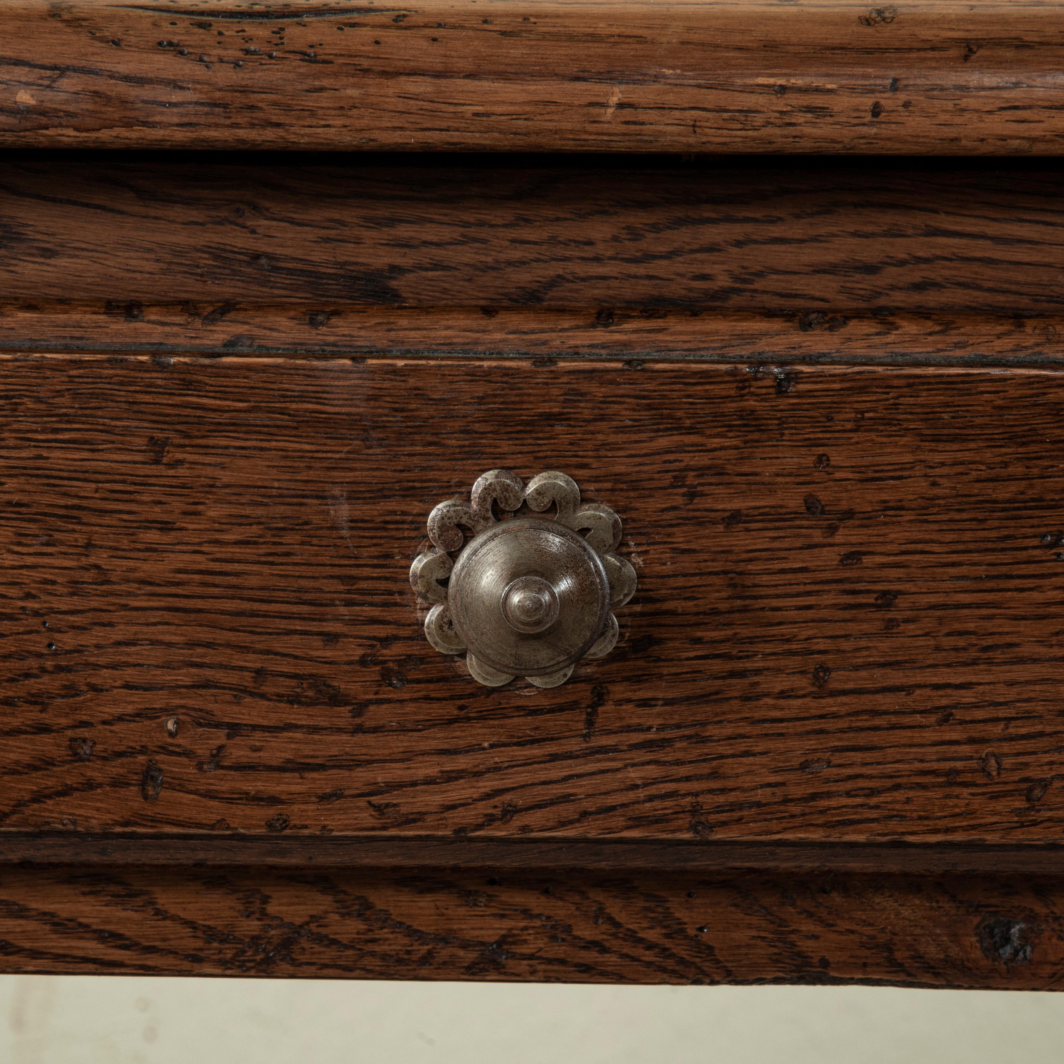 Mid-20th Century Rustic French Oak Console Table or Sofa Table from Normandy 10