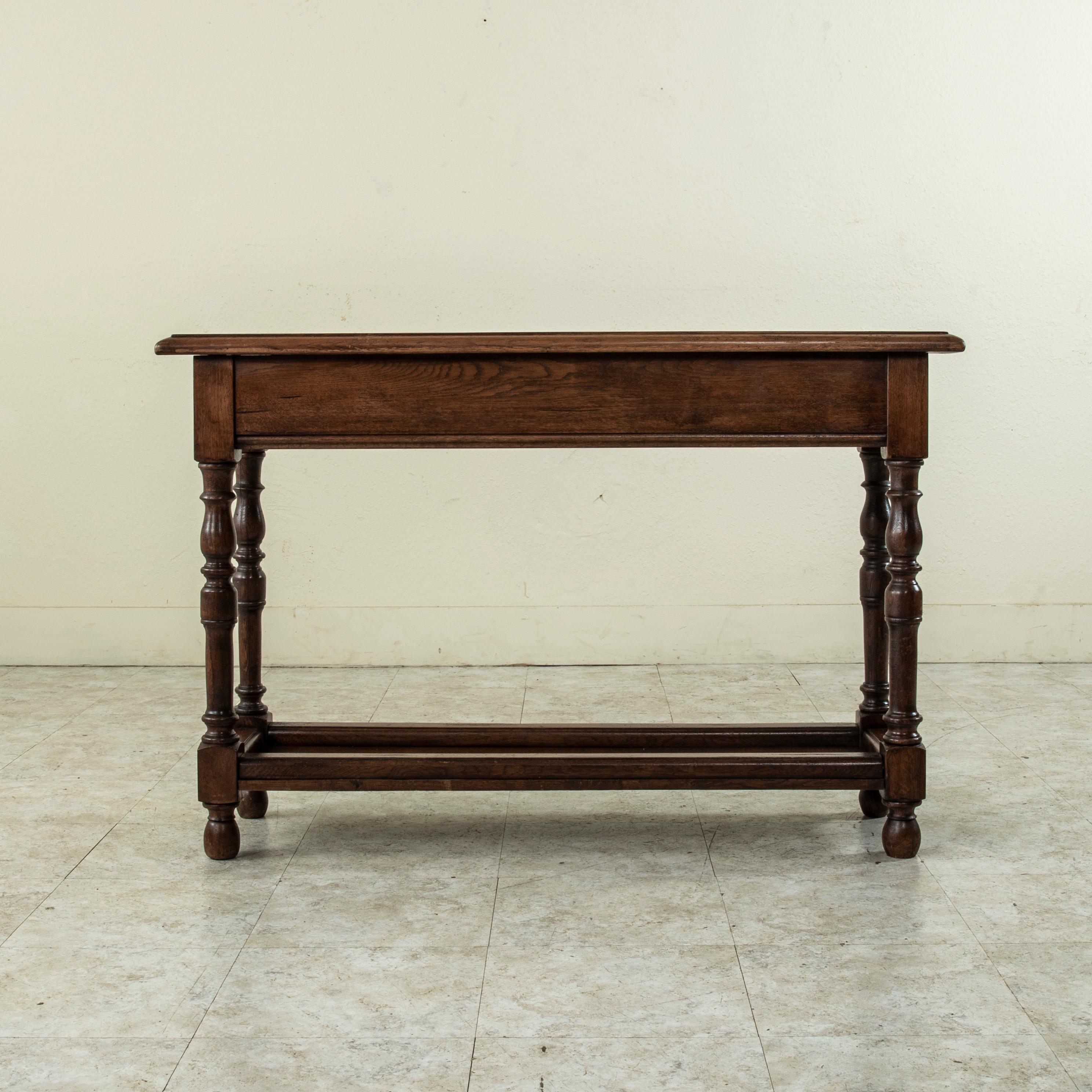 Mid-20th Century Rustic French Oak Console Table or Sofa Table from Normandy 2