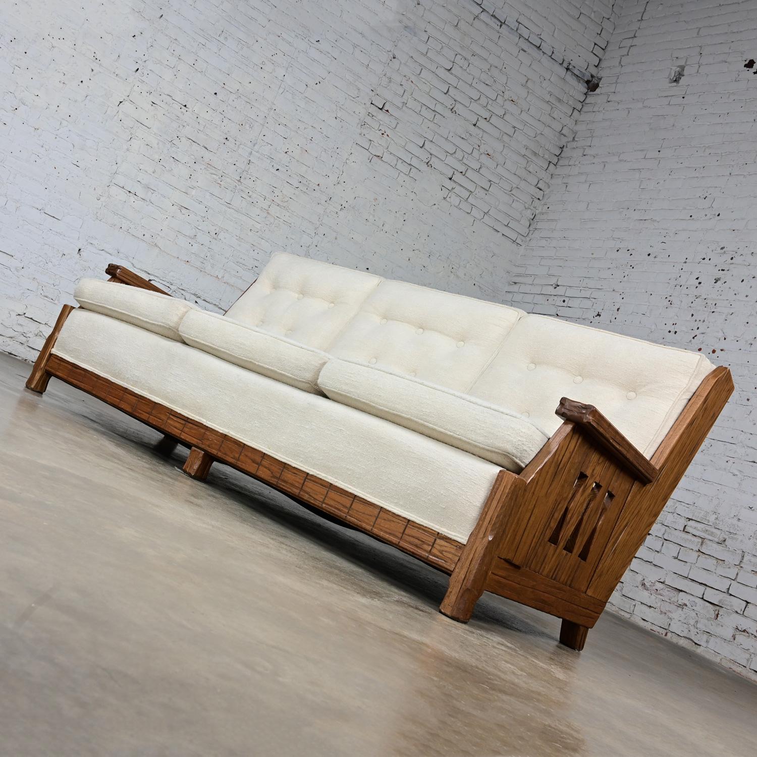 Mid-20th Century Rustic or Western Style Sofa Attributed to A. Brandt Ranch Oak For Sale 3