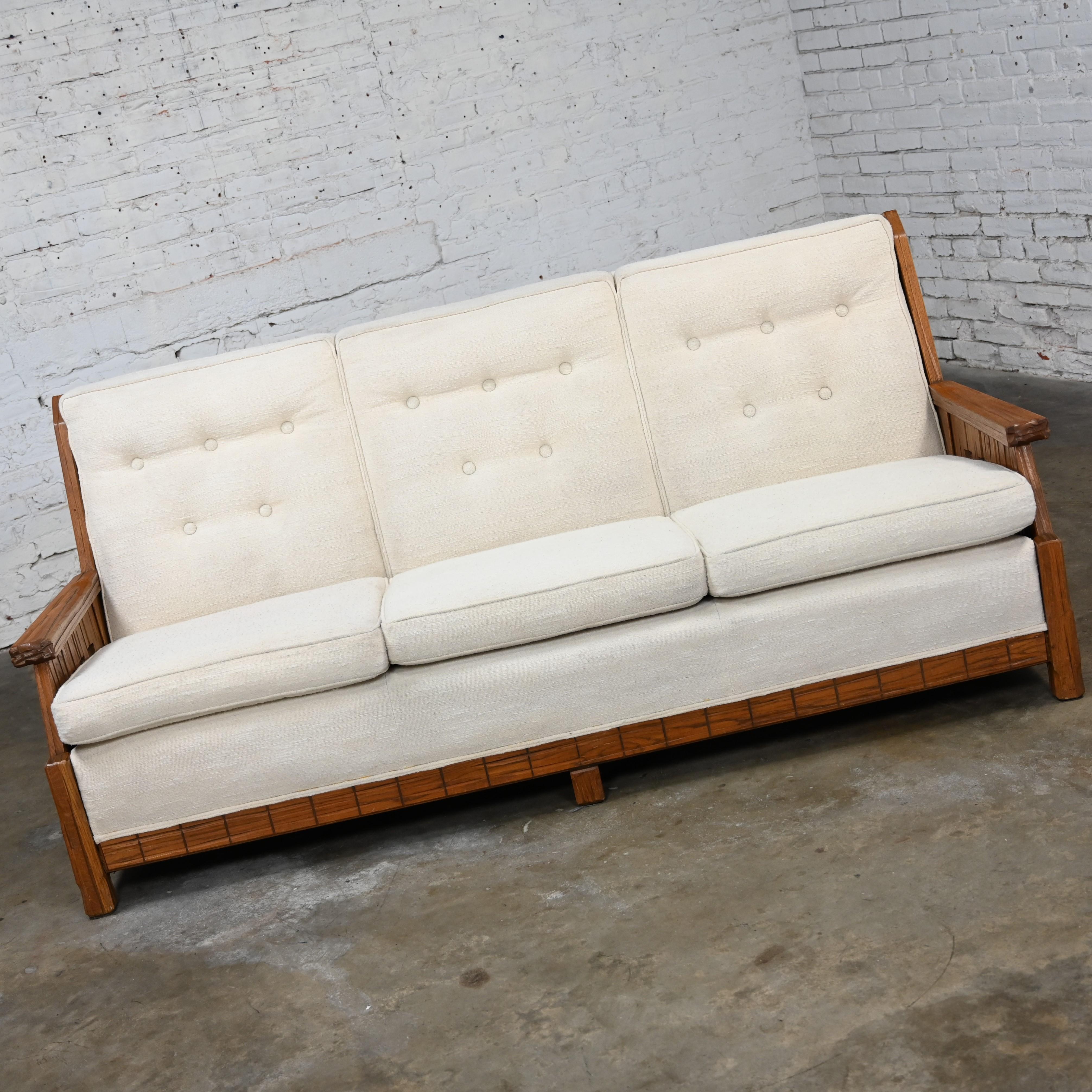 Mid-20th Century Rustic or Western Style Sofa Attributed to A. Brandt Ranch Oak For Sale 9