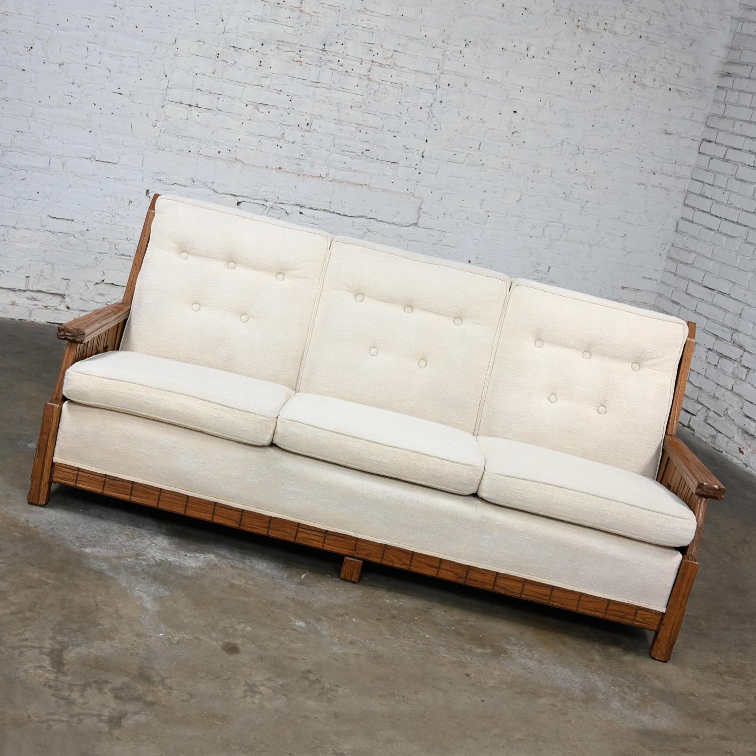 Mid-20th Century Rustic or Western Style Sofa Attributed to A. Brandt Ranch Oak For Sale 10
