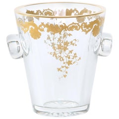 Mid-20th Century Saint Louis Crystal / Gold Wine Cooler