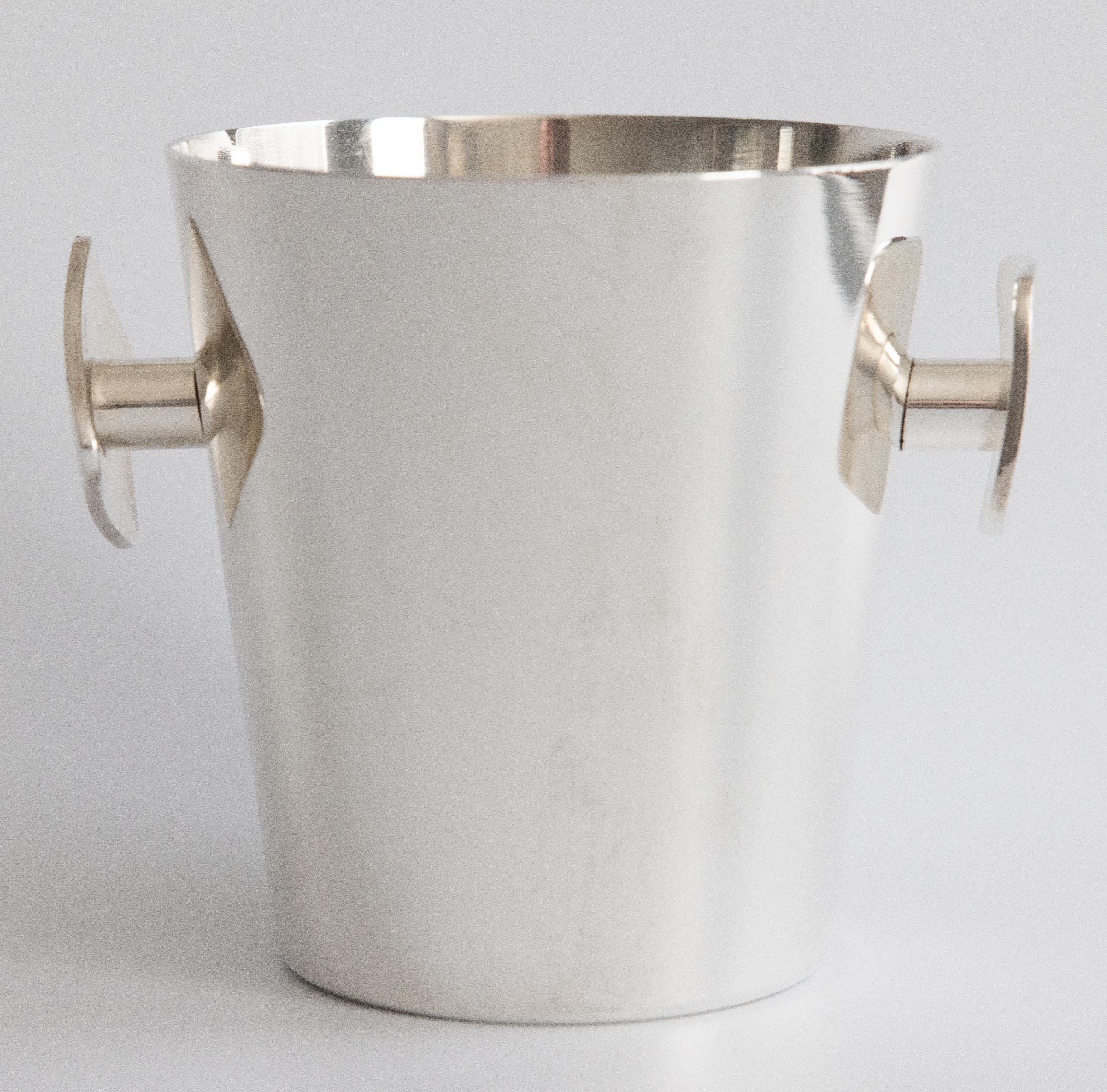 Mitte des 20. Jahrhunderts Saint Médard Französisch Silber Platte Eiskübel (Beschichtet) im Angebot