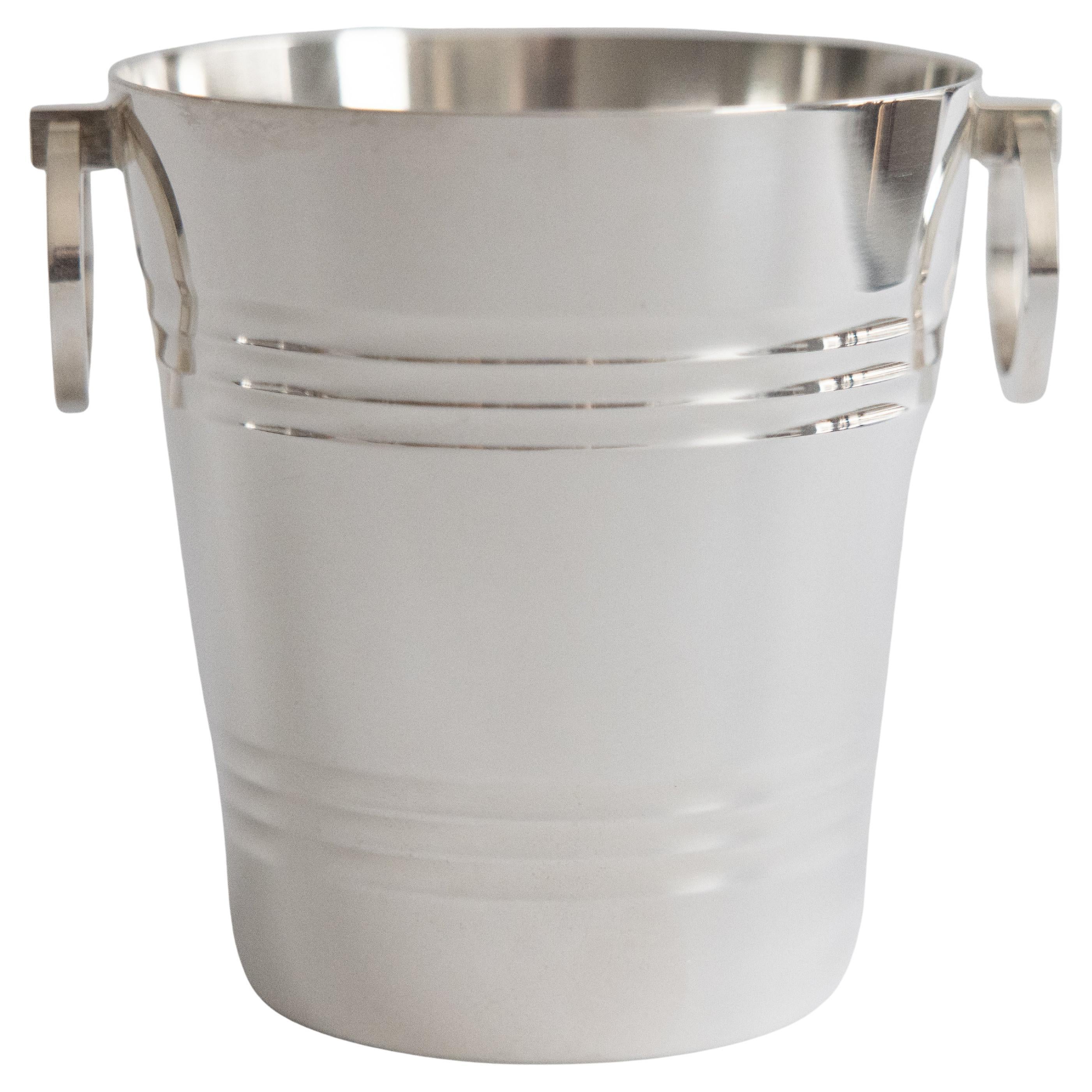 Mitte des 20. Jahrhunderts Saint Médard Französisch Silber Platte Eiskübel im Angebot
