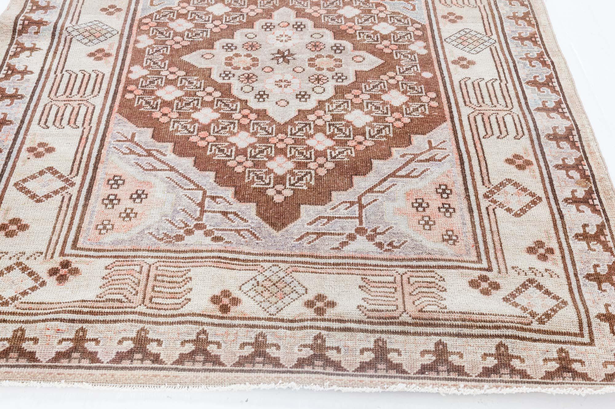 Afghan Mid-20th Century Samarkand Handmade Wool Rug For Sale