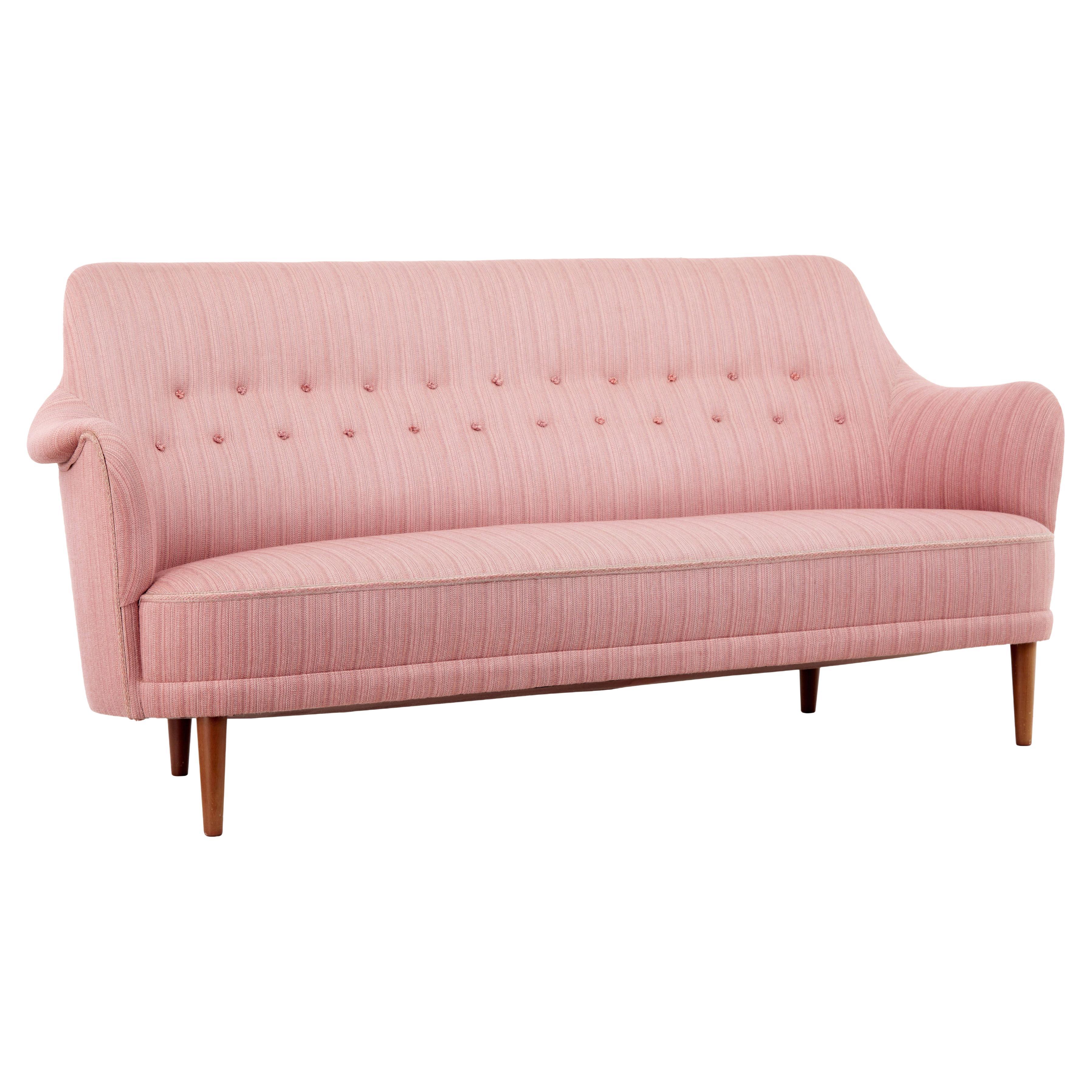 Mid 20th century samsa rund triple sofa by Carl Malmsten For Sale