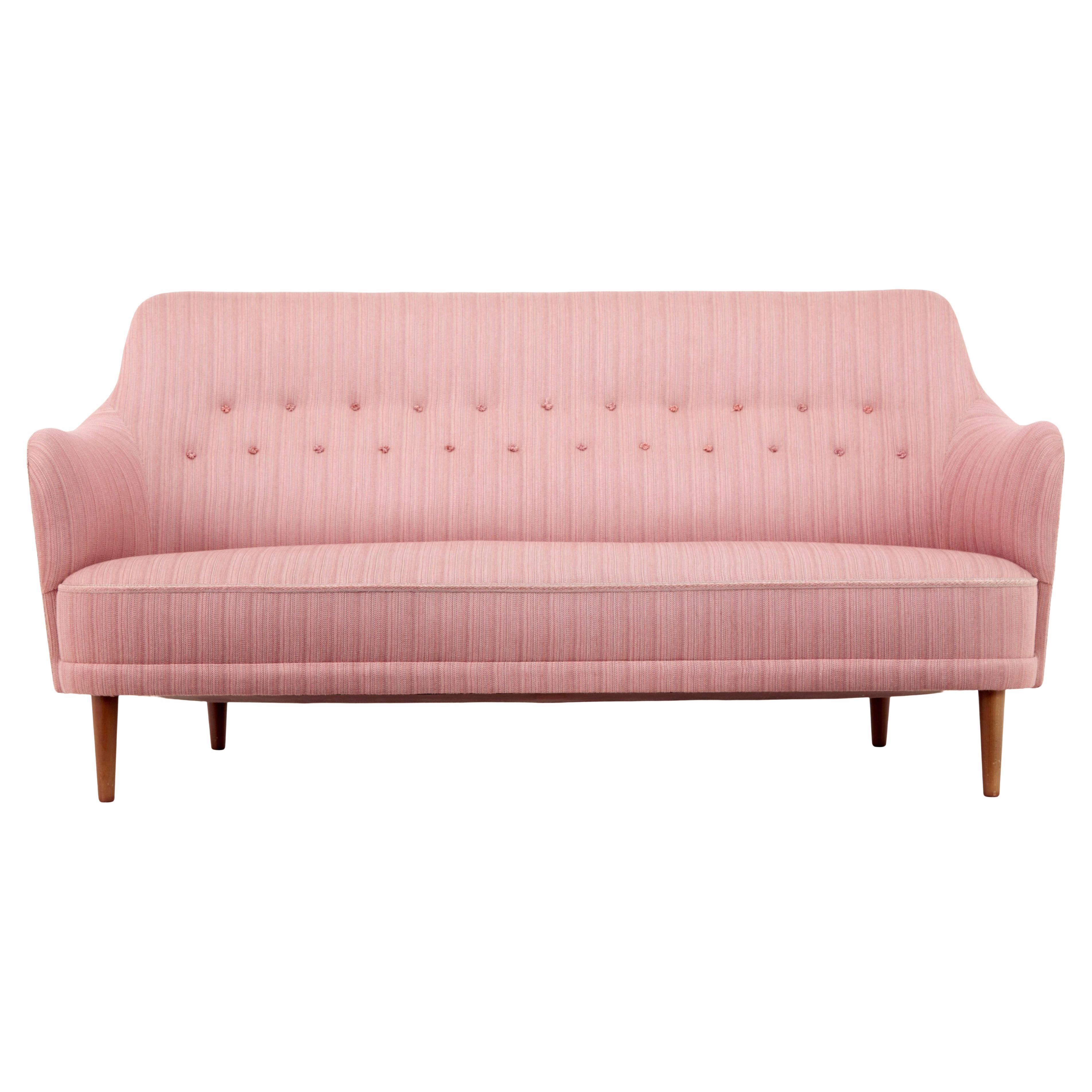 Mid 20th century samsa rund triple sofa by Carl Malmsten