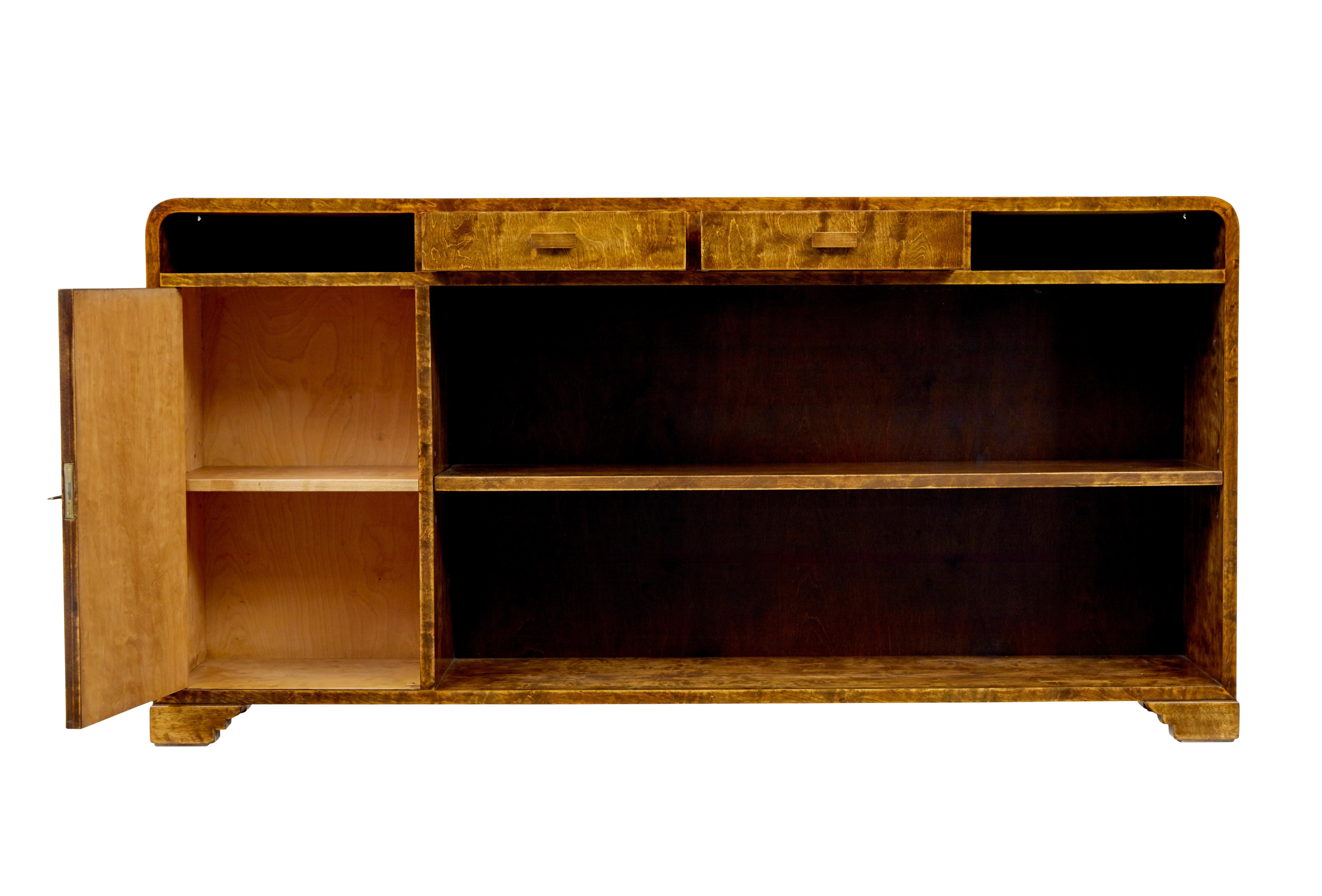 Mid-Century Modern Mid 20th century Scandinavian birch bookcase by SMF Bodafors