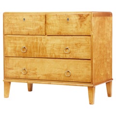 Retro Mid 20th century Scandinavian birch chest of drawers