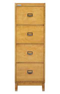 Mid-20th Century Scandinavian Birch Filing Cabinet