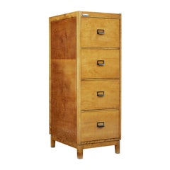 Mid-20th Century Scandinavian Birch Filing Cabinet