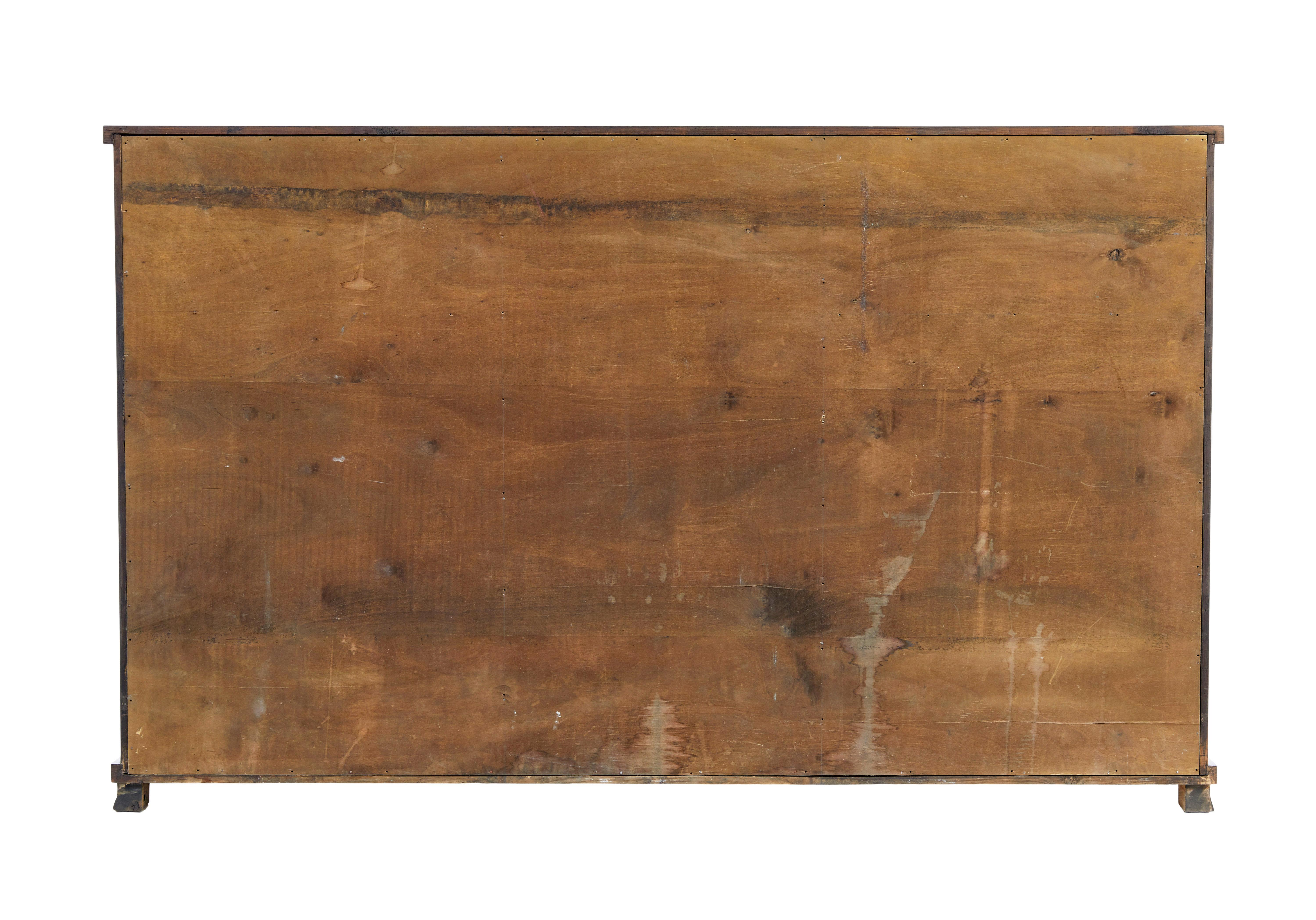 Mid 20th century Scandinavian birch inlaid open bookcase In Good Condition For Sale In Debenham, Suffolk