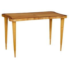 Vintage Mid 20th century Scandinavian birch shaped coffee table