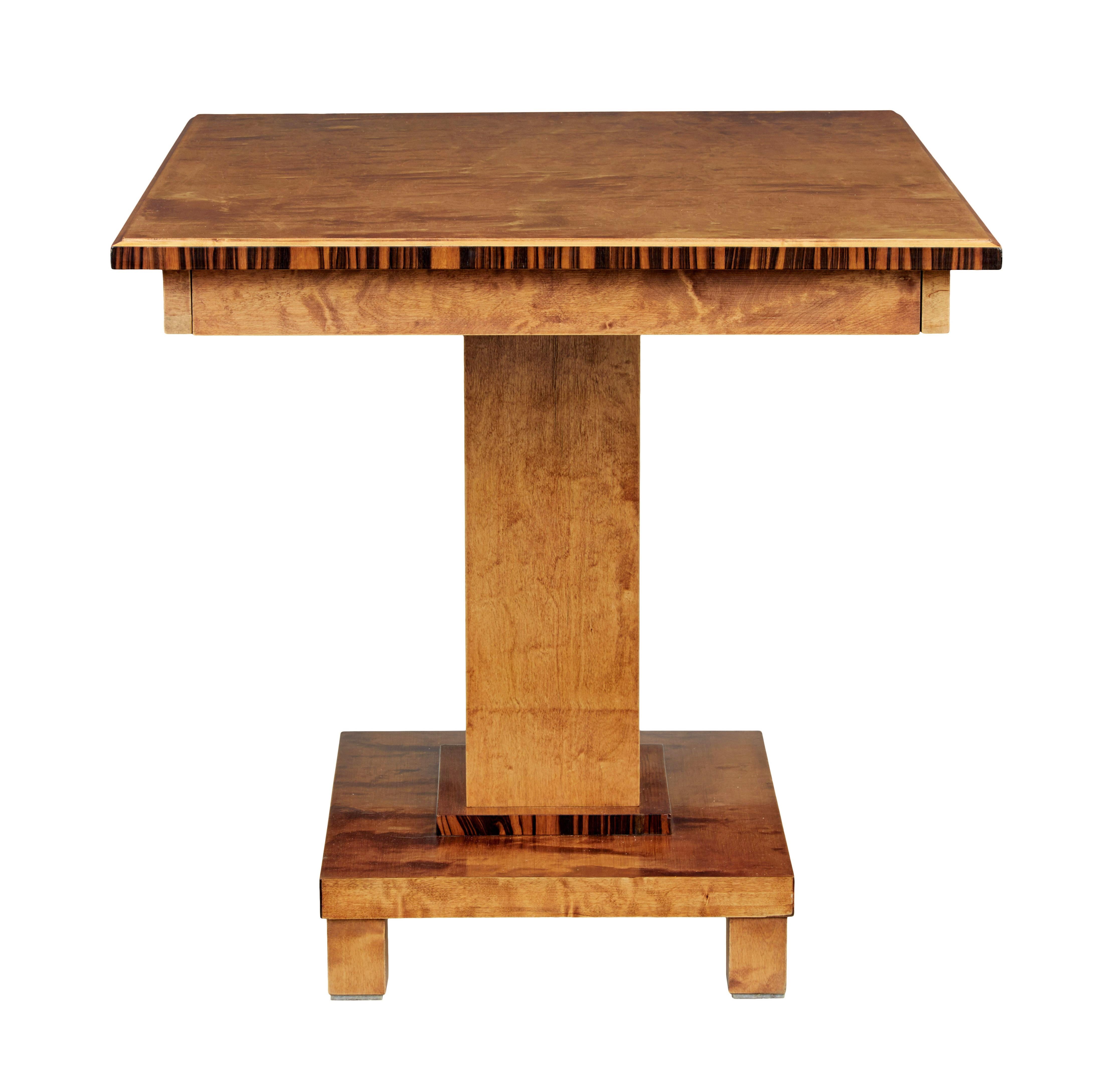 Mid-20th Century Scandinavian Birch Side Table In Good Condition For Sale In Debenham, Suffolk