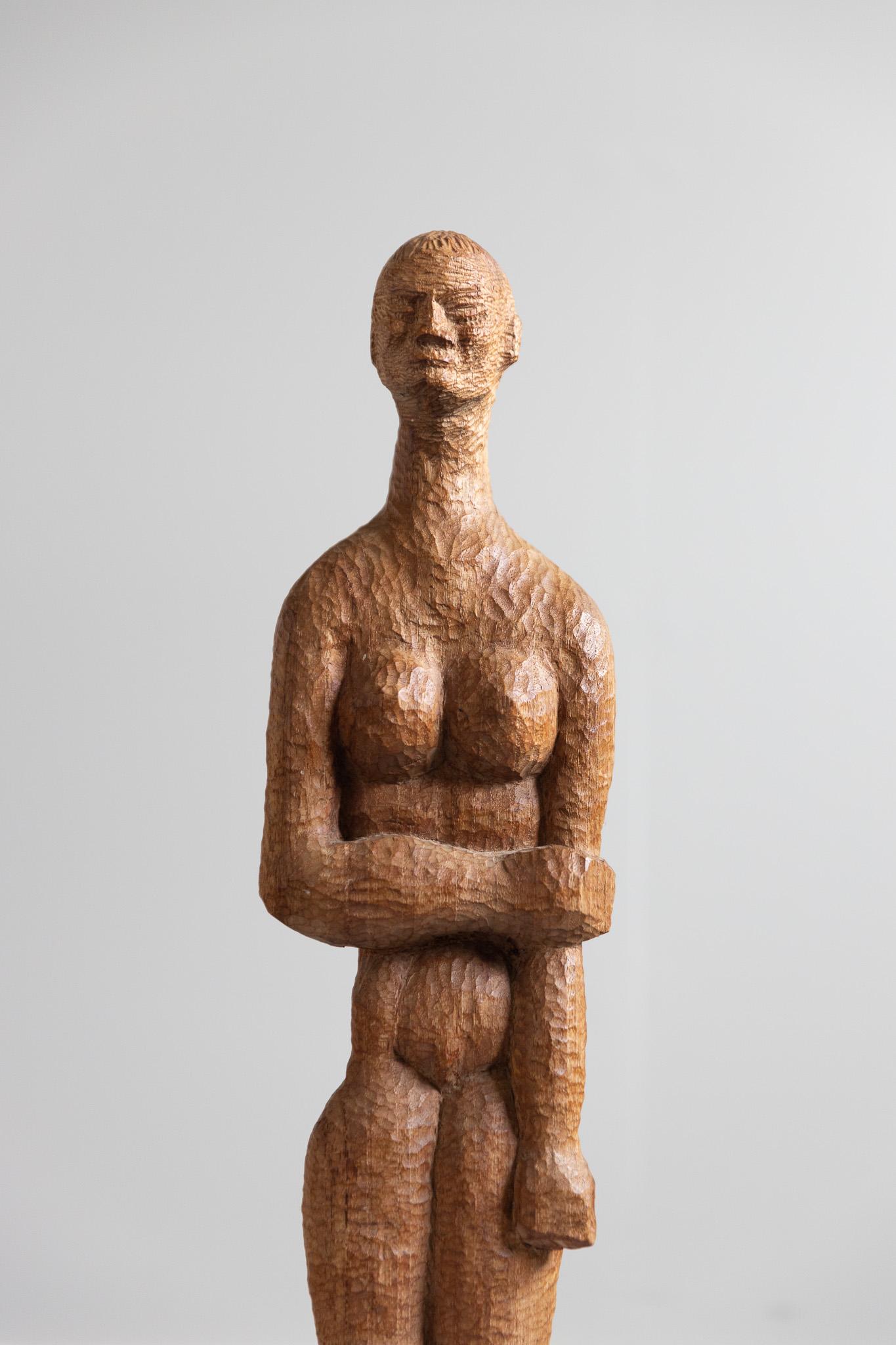 Talla escandinava decorativa de arte popular de mediados del siglo XX de un ser humano en Bueno estado para la venta en Odense, DK