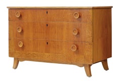 Commode scandinave du milieu du 20e siècle en orme et broussin