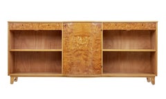 Mid-20th Century Scandinavian Elm Low Bookcase
